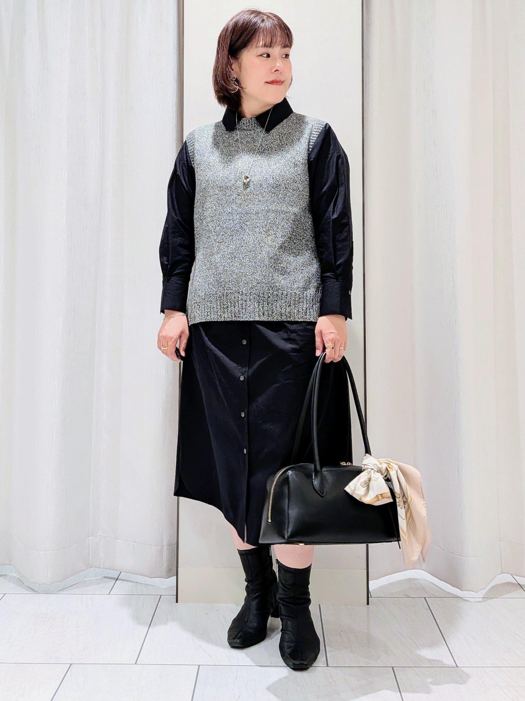 Onumaさんの「UNTITLED｜ロングシャツワンピース」を使ったコーディネート