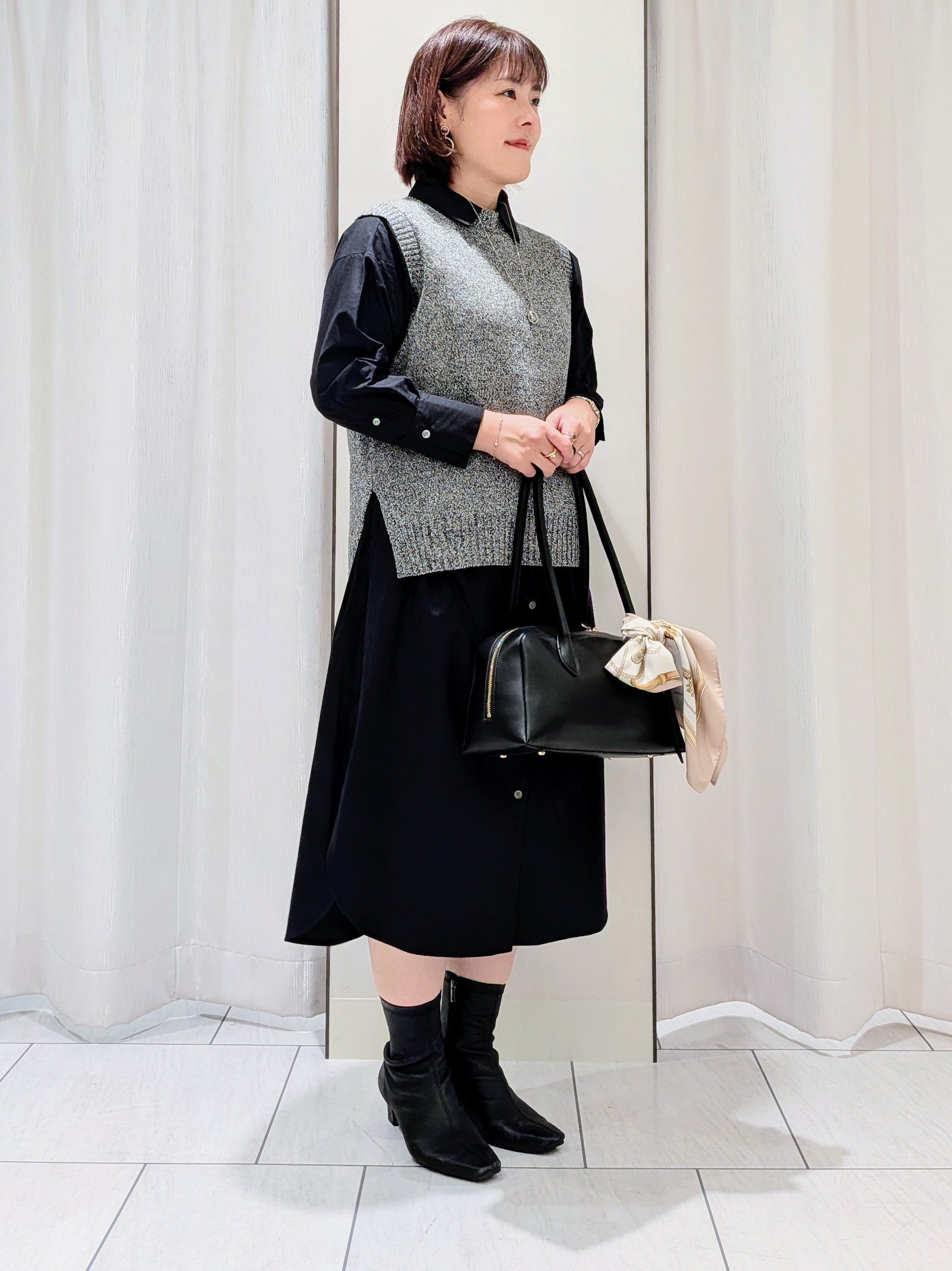 Onumaさんの「UNTITLED｜ロングシャツワンピース」を使ったコーディネート