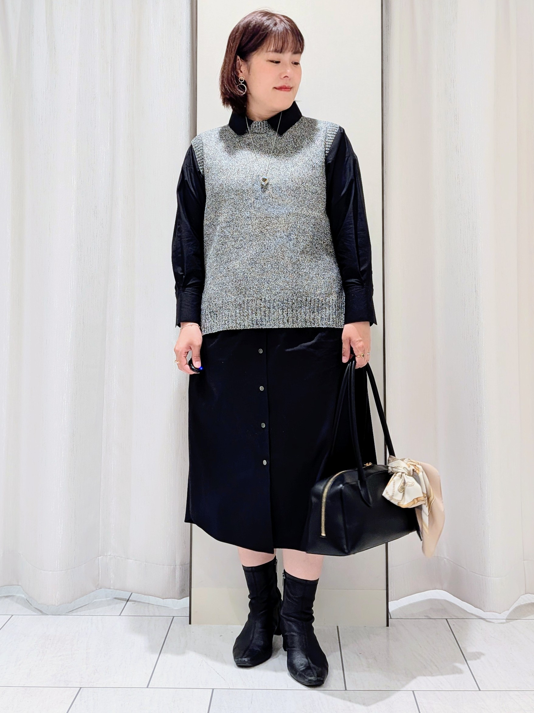 Onumaさんの「UNTITLED｜ロングシャツワンピース」を使ったコーディネート