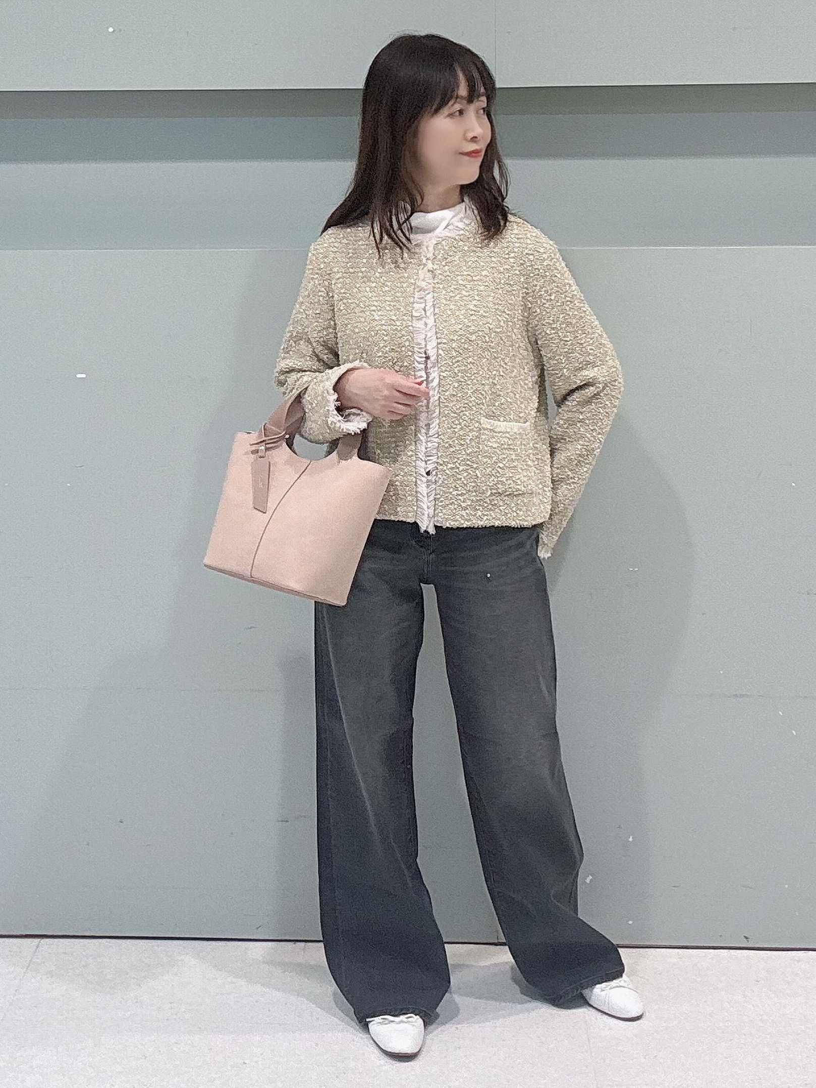 makiさんの「UNTITLED｜【ジャケットライク/秋羽織り】ファンシーヤーンツイードニットカーディガン」を使ったコーディネート