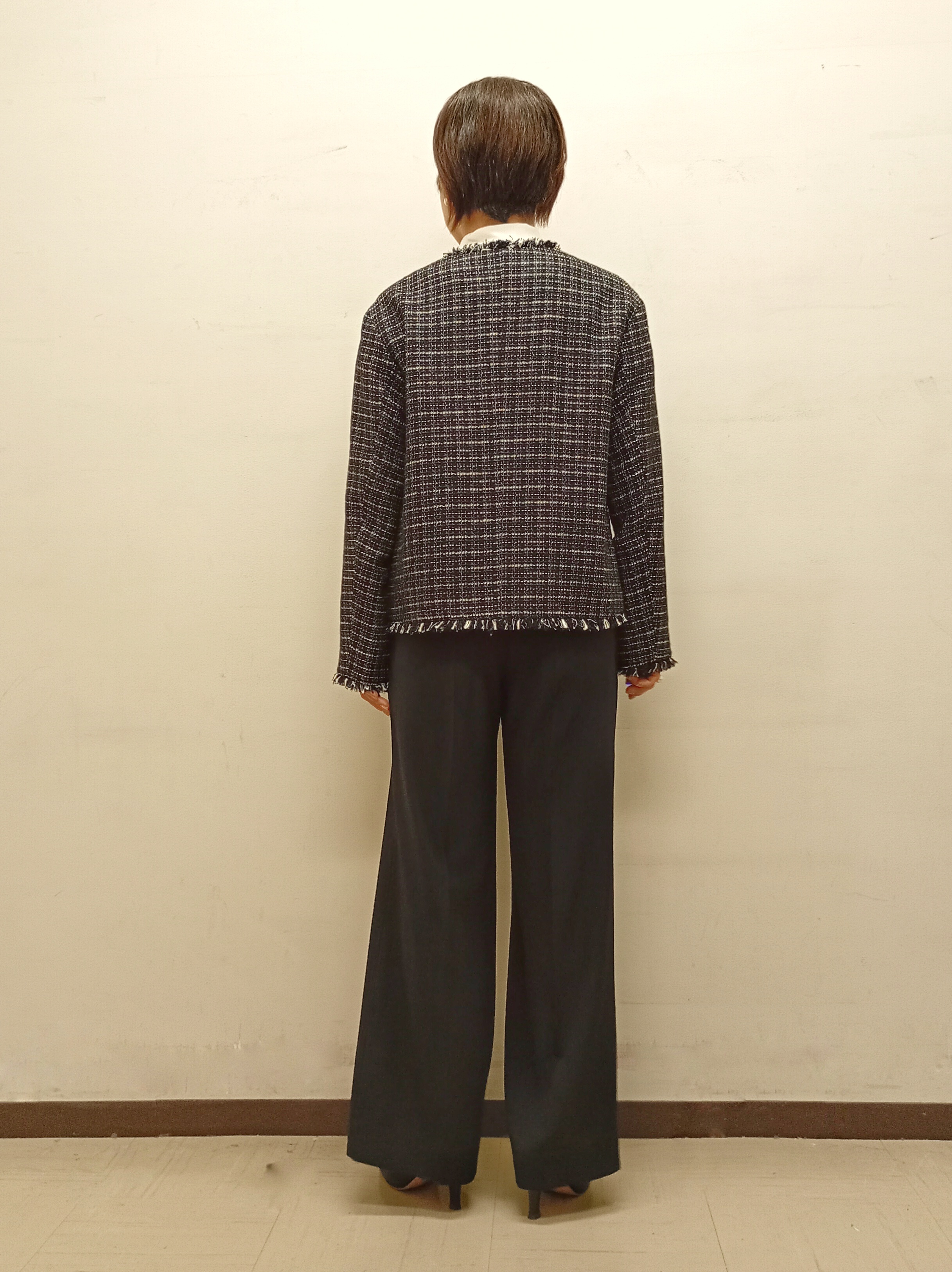 Kさんの「INDIVI｜【華やか／着回し力◎】上品ツイードVネックジャケット」を使ったコーディネート