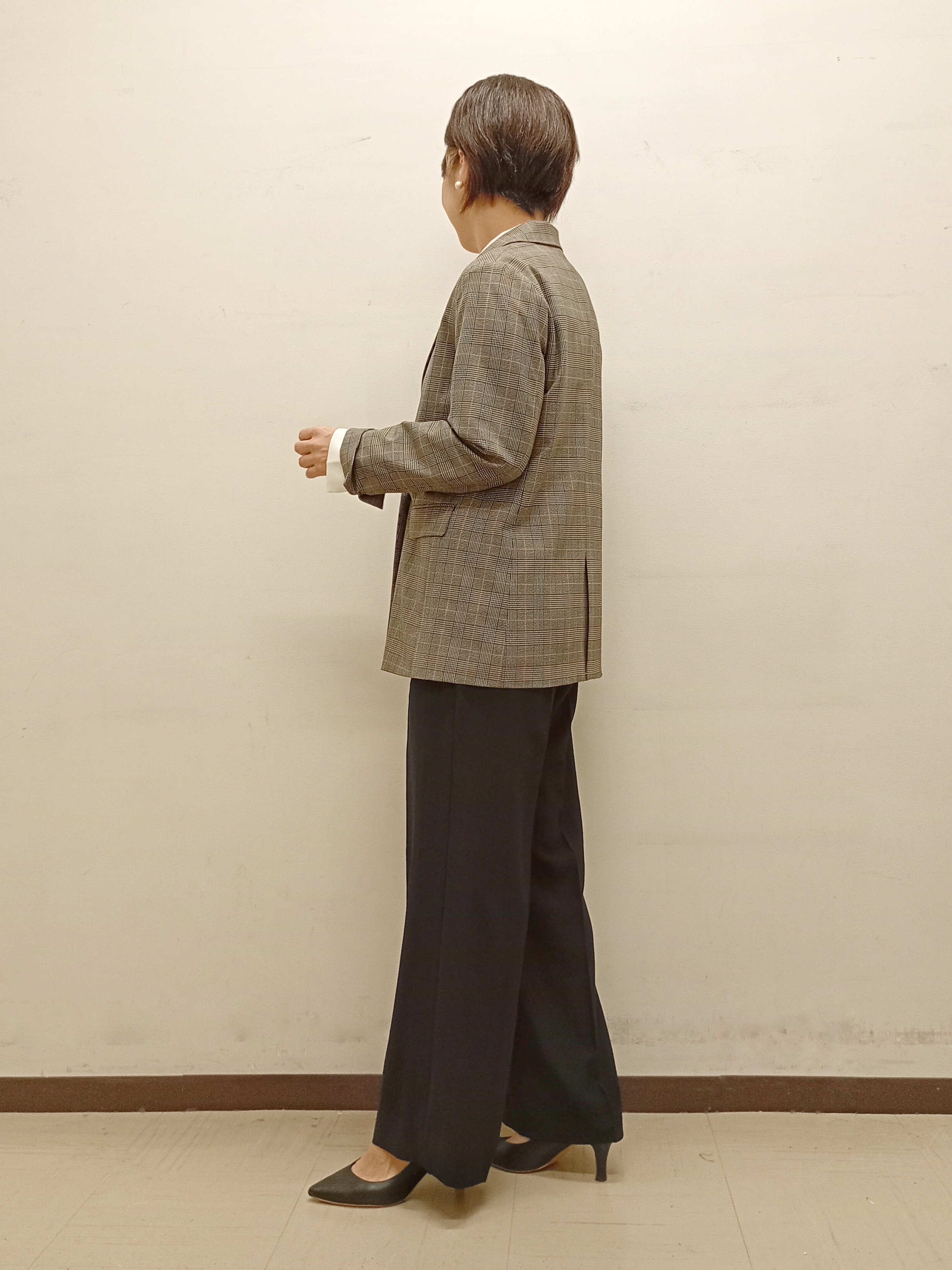 Kさんの「INDIVI｜【洗濯機OK／ストレッチ◎】秋はじめのダブルジャケット」を使ったコーディネート