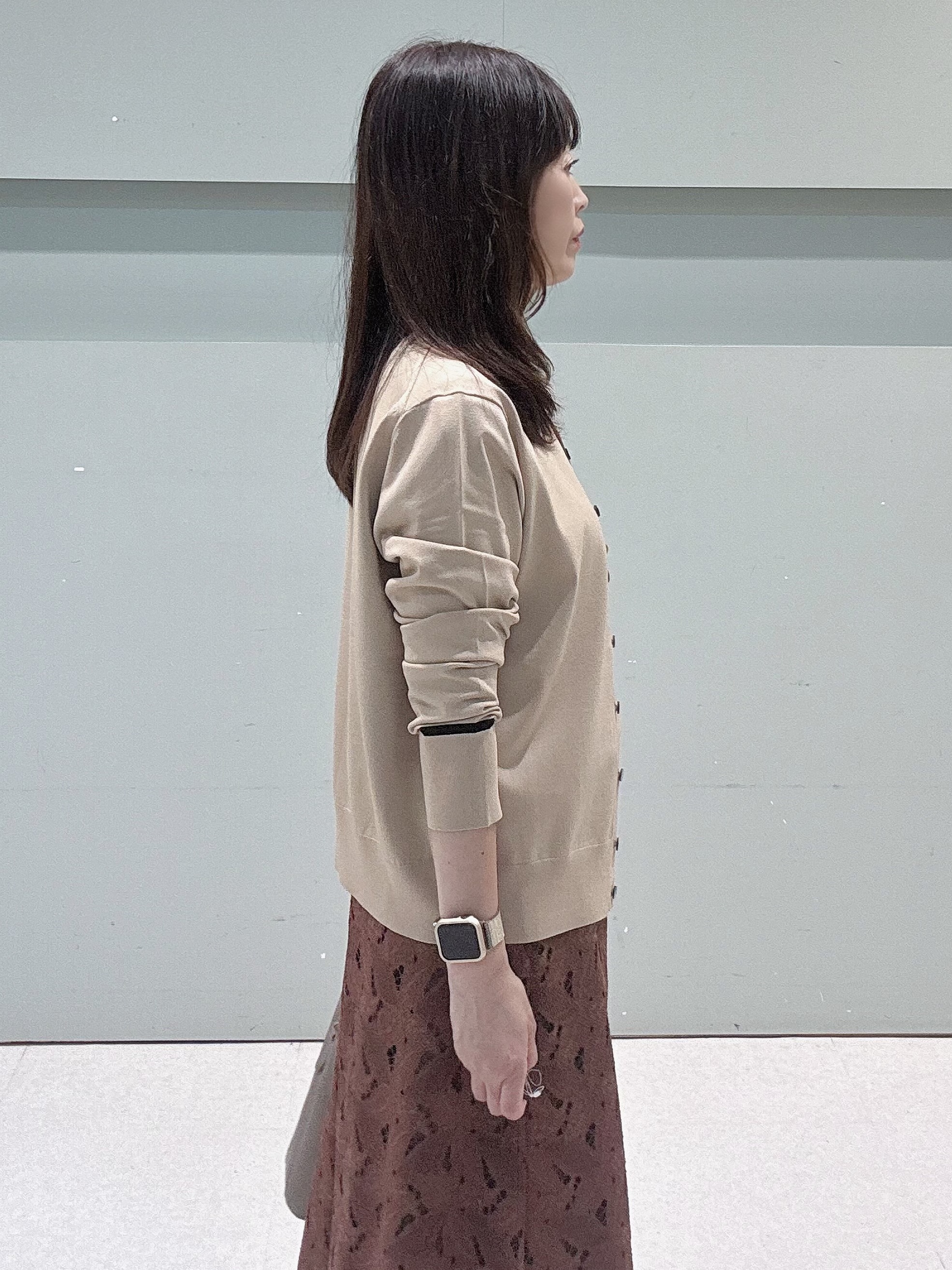 makiさんの「UNTITLED｜【アンサンブル可能/秋羽織り】コンパクトニットカーディガン」を使ったコーディネート