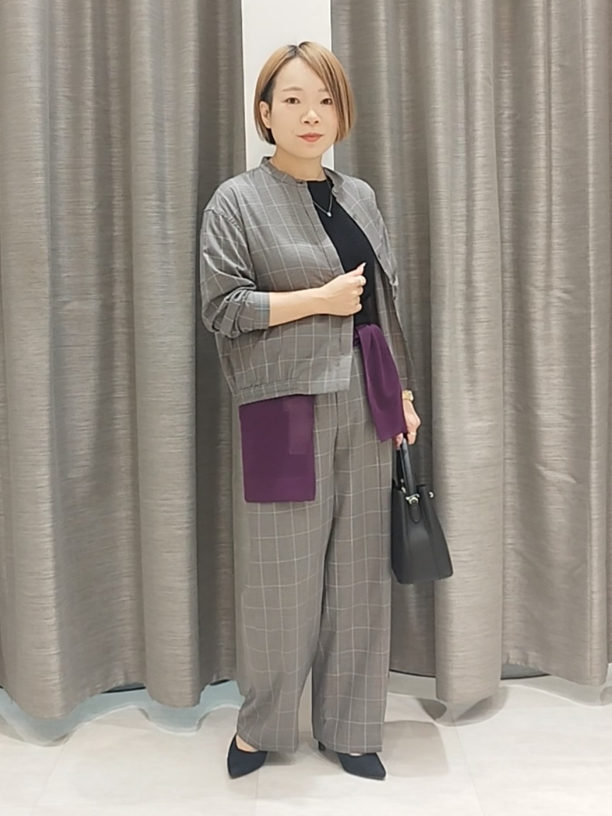 s u g iさんの「UNTITLED｜【セットアップ可/秋羽織り】メランジツイルシャツ」を使ったコーディネート