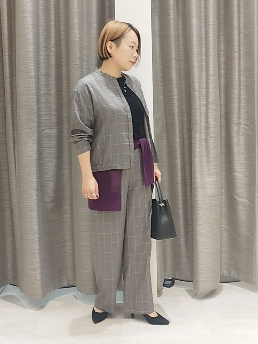 s u g iさんの「UNTITLED｜【セットアップ可/秋羽織り】メランジツイルシャツ」を使ったコーディネート