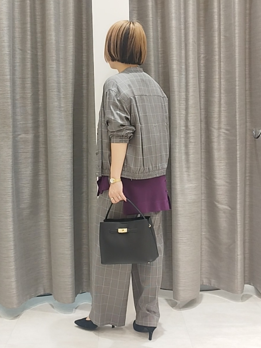 s u g iさんの「UNTITLED｜【セットアップ可/秋羽織り】メランジツイルシャツ」を使ったコーディネート