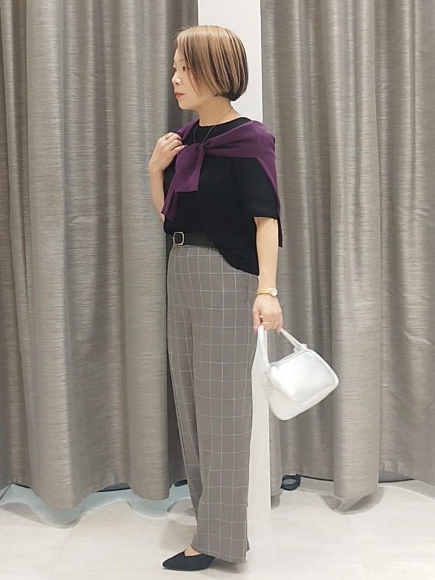 s u g iさんの「UNTITLED｜【セットアップ可/ストレッチ性】ドライタッチニットプルオーバー」を使ったコーディネート