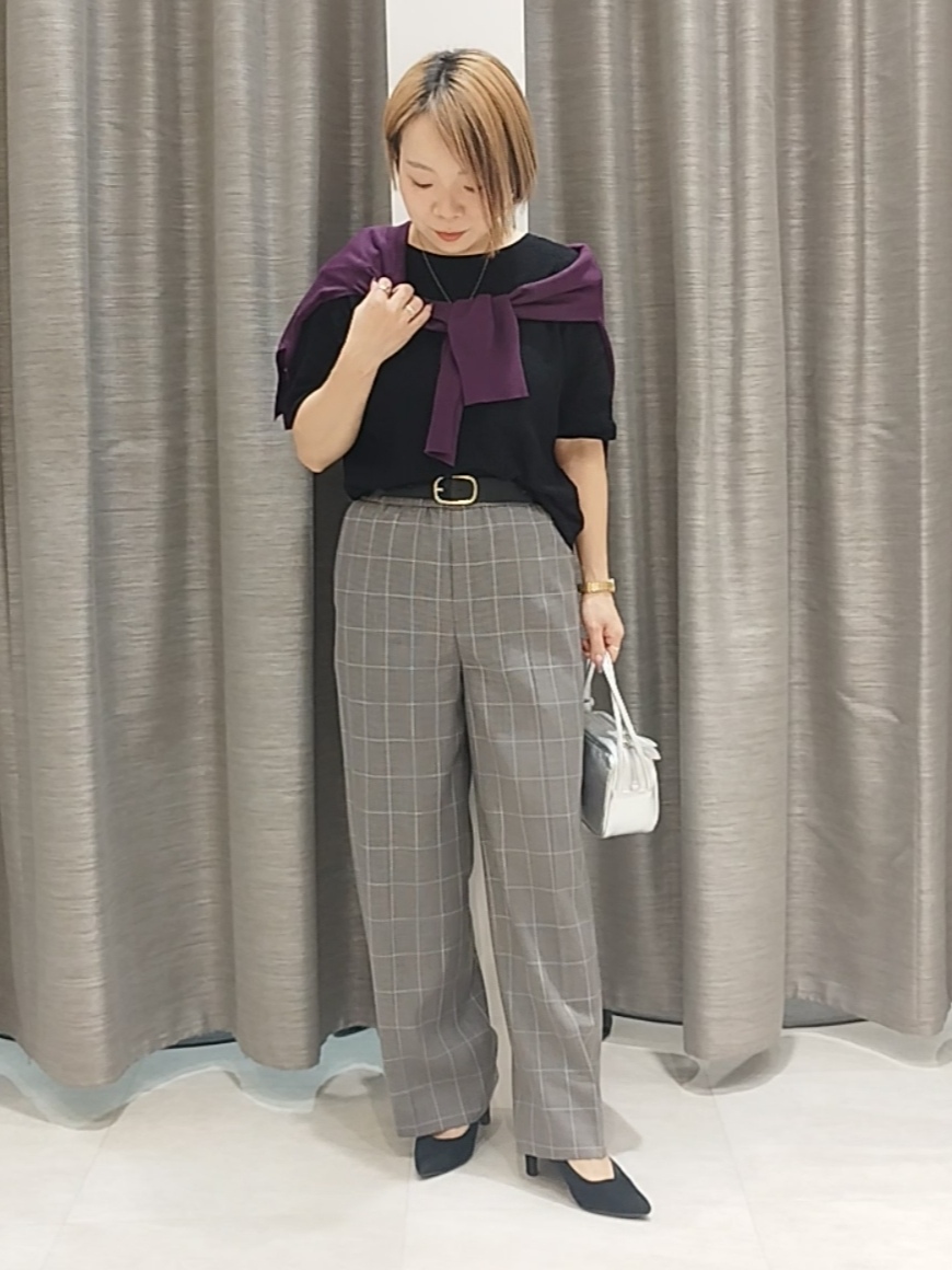 s u g iさんの「UNTITLED｜【セットアップ可/ストレッチ性】ドライタッチニットプルオーバー」を使ったコーディネート