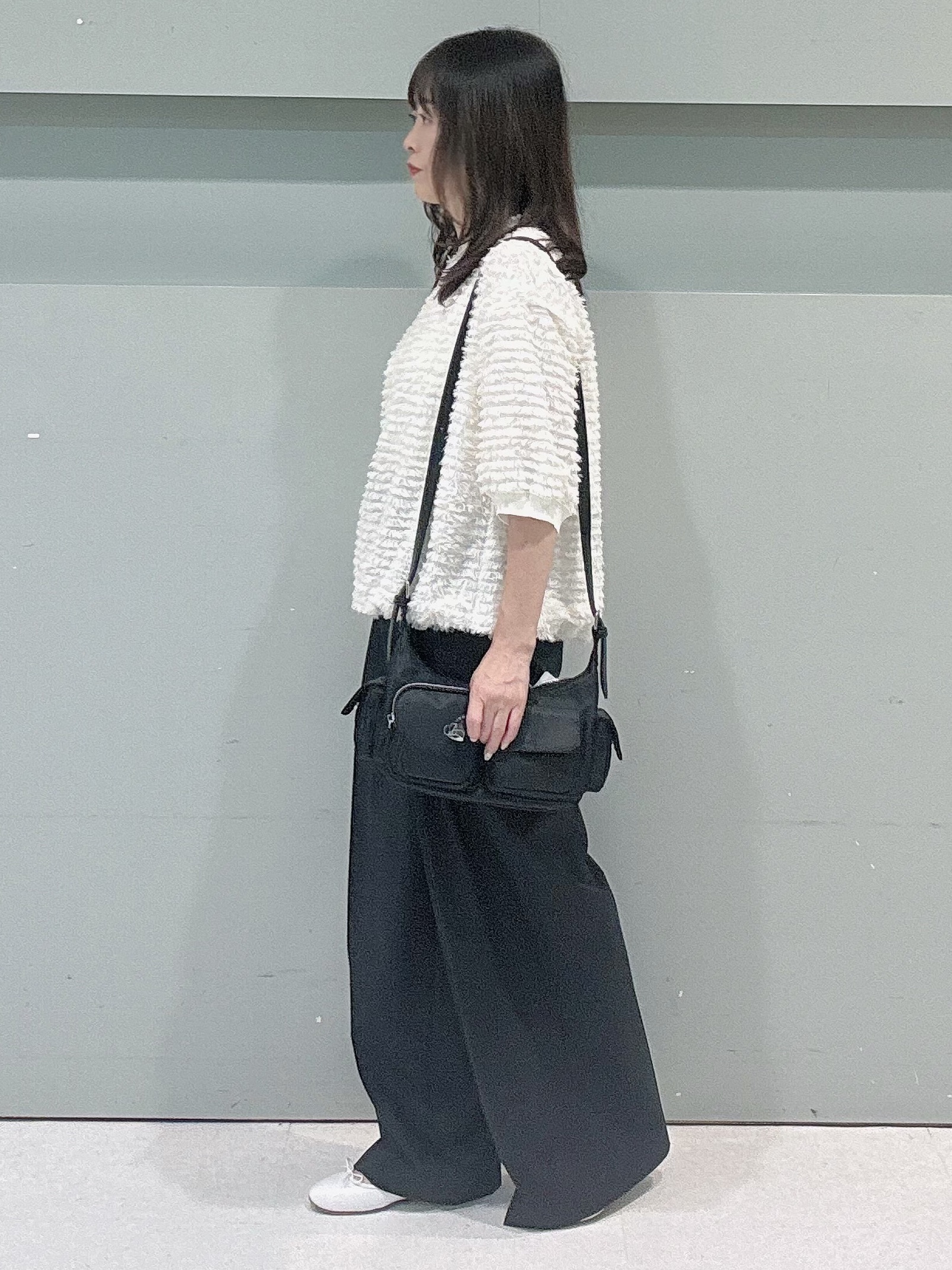 makiさんの「UNTITLED｜【秋映え/体型カバー】フェザージャガードプルオーバー」を使ったコーディネート