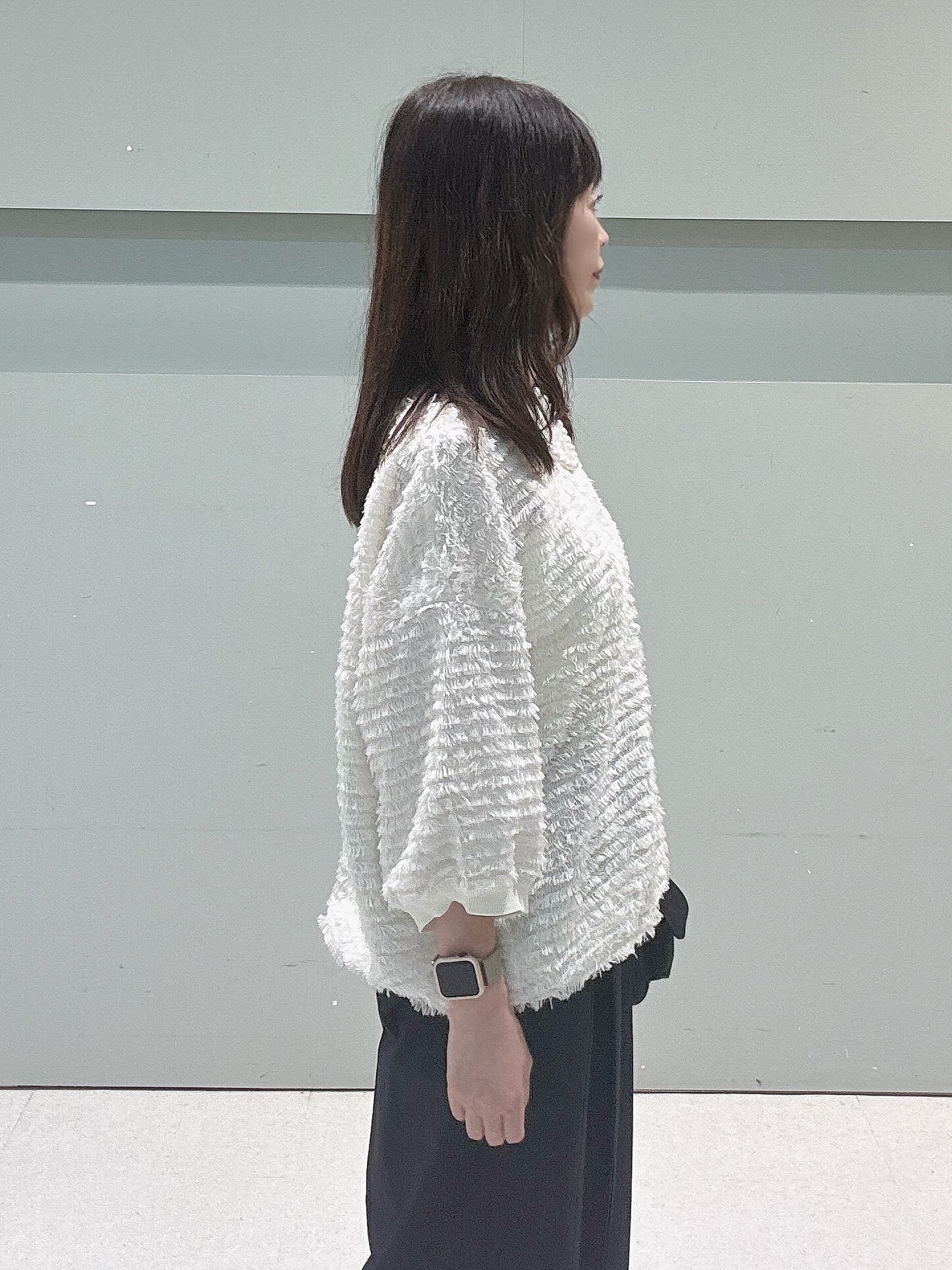makiさんの「UNTITLED｜【秋映え/体型カバー】フェザージャガードプルオーバー」を使ったコーディネート