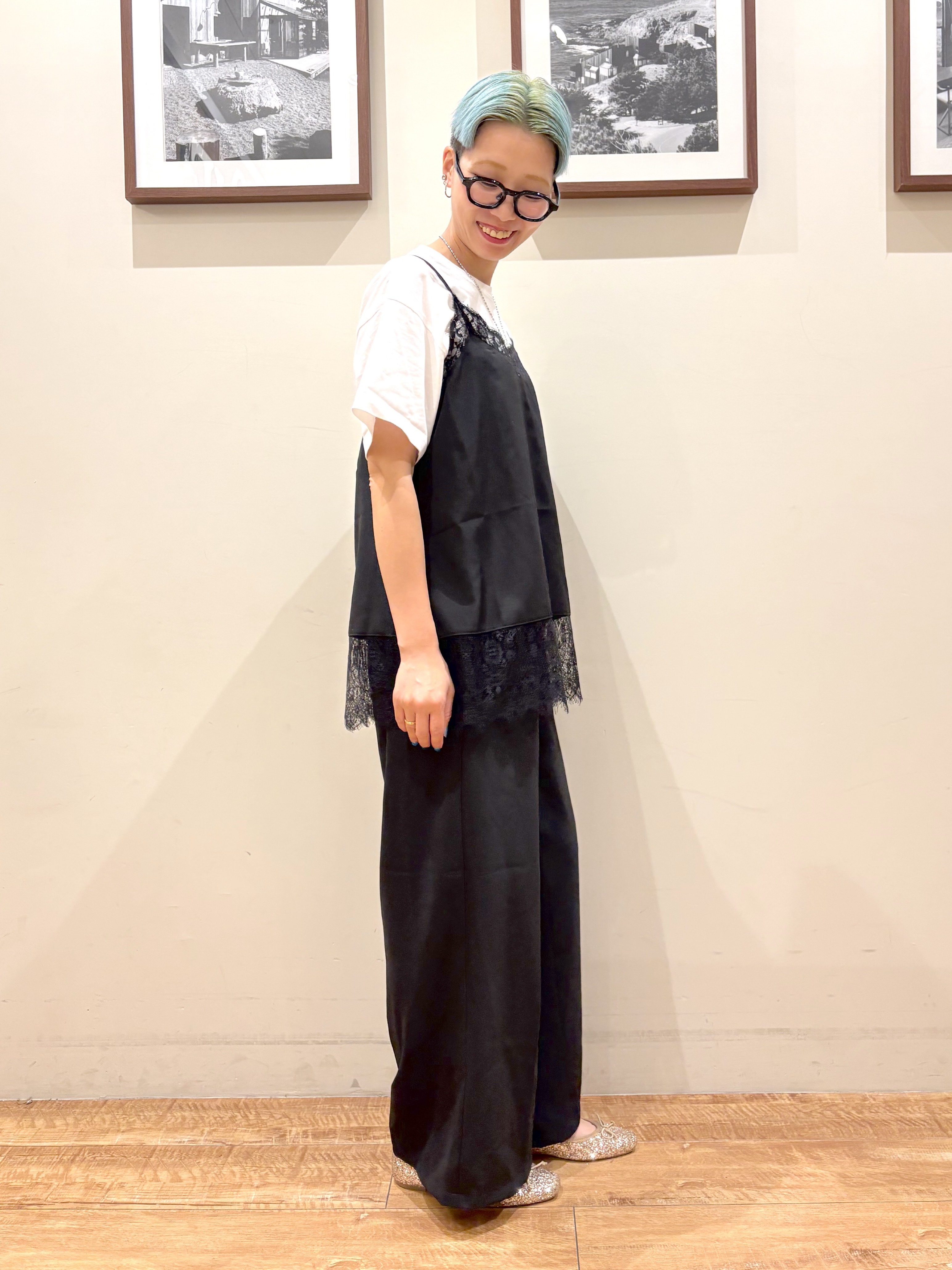 Ayumiさんの「SHOO･LA･RUE｜【通気性〇/セットアップ可/S-LL/洗濯機可】紫外線対策にも メッシュテーラードジャケット」を使ったコーディネート