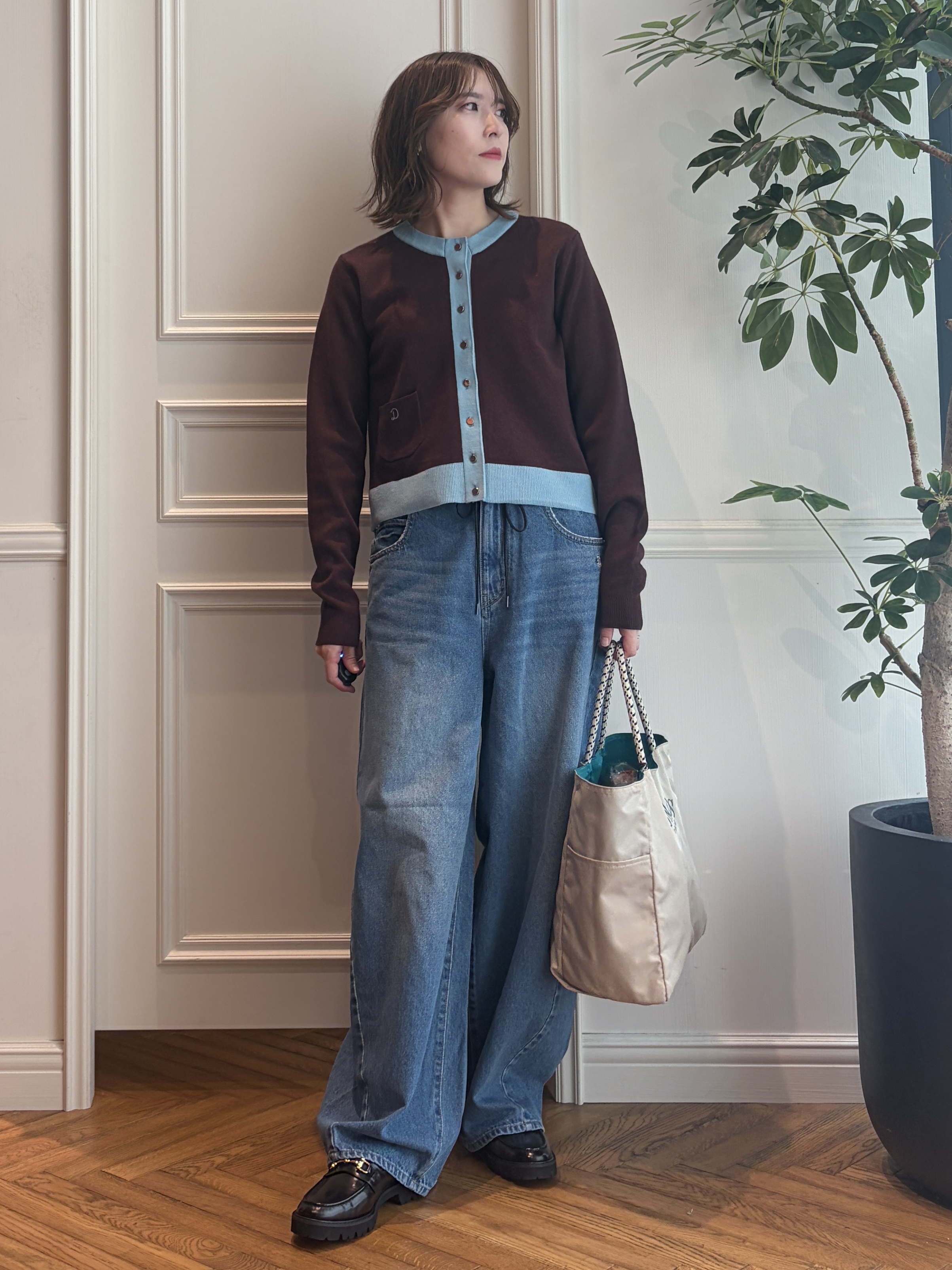 nakaoさんの「DRESSTERIOR｜◆MILOS（ミロス）チェーン付きバニティバッグ」を使ったコーディネート