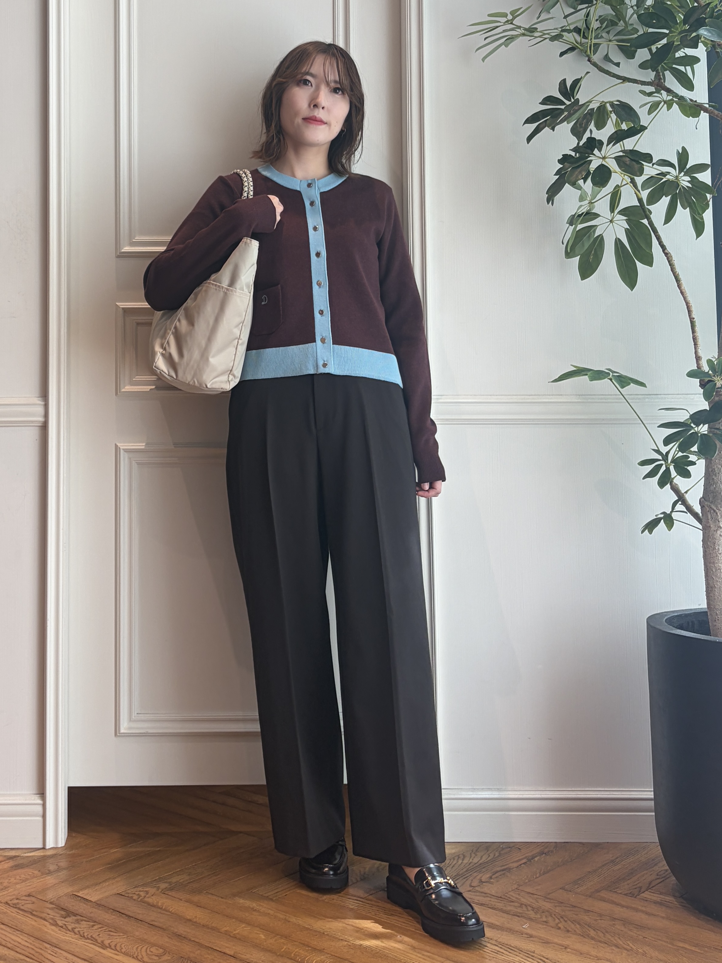 nakaoさんの「DRESSTERIOR｜◆MILOS（ミロス）チェーン付きバニティバッグ」を使ったコーディネート
