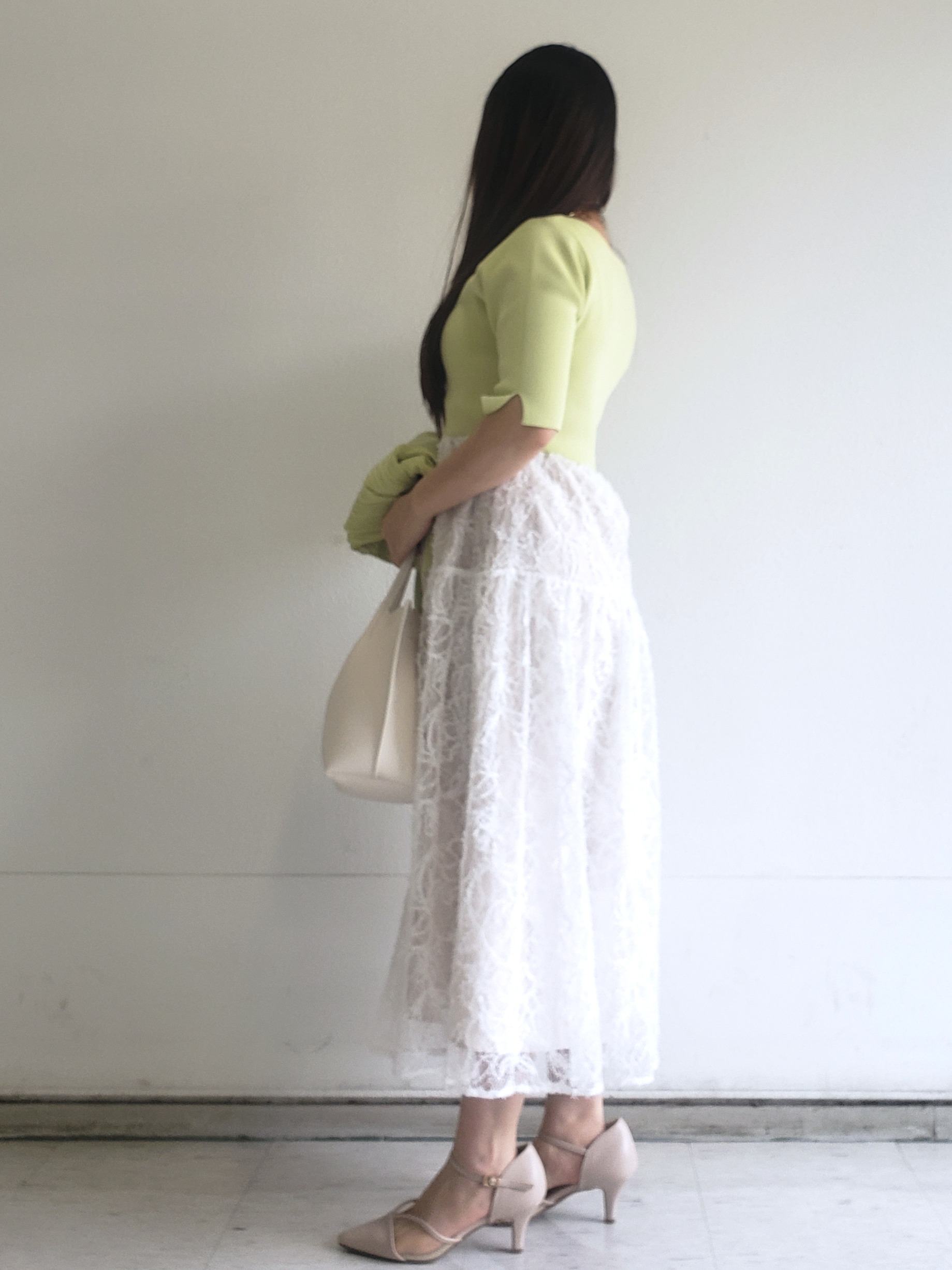 Riaさんの「index｜《ツインセット》カーディガン&times;ニットドッキングワンピース【洗濯機OK】」を使ったコーディネート