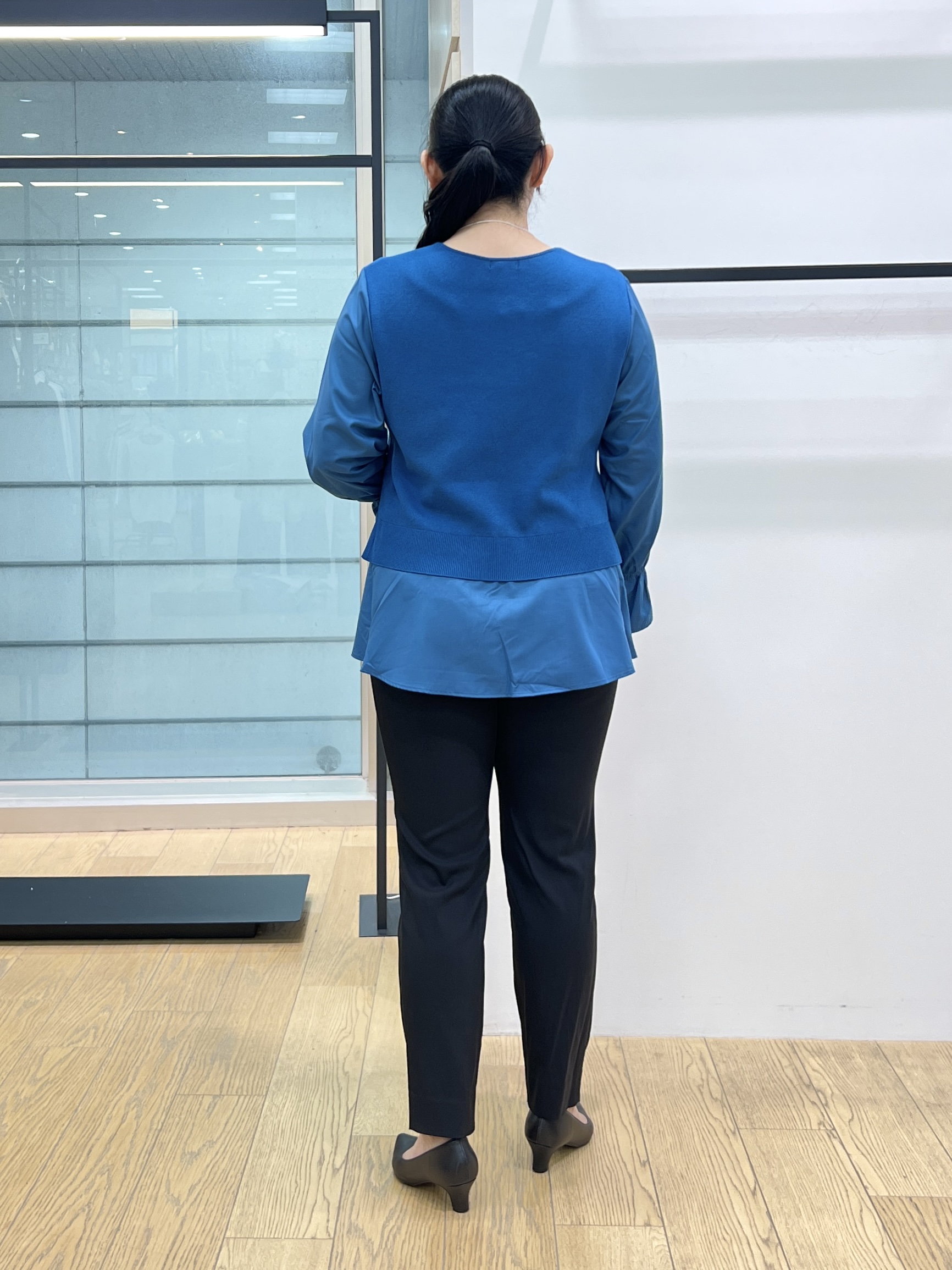 shimaさんの「INDIVI｜【洗濯機OK／ストレッチ◎】秋はじめのダブルジャケット」を使ったコーディネート