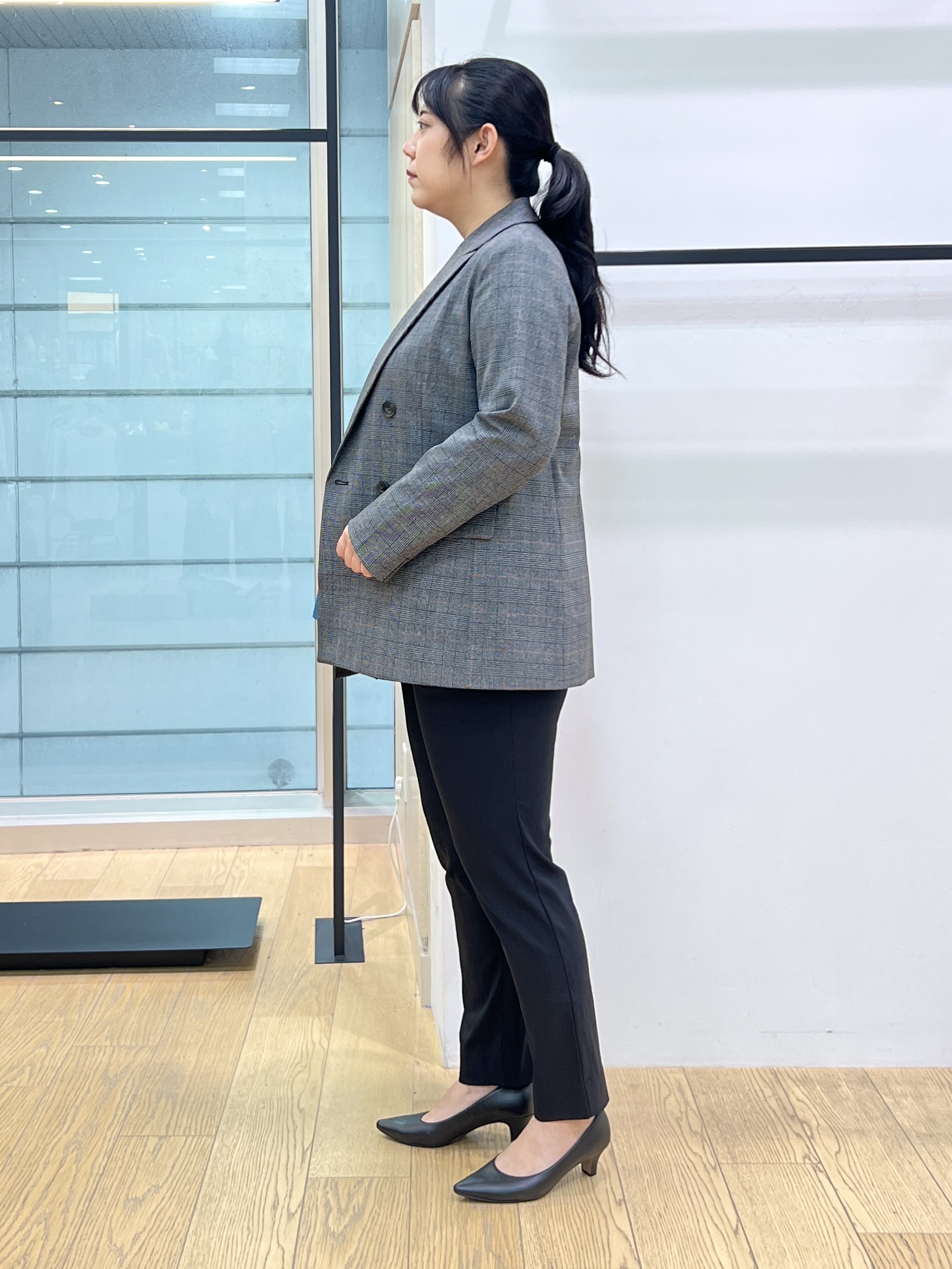 shimaさんの「INDIVI｜【洗濯機OK／ストレッチ◎】秋はじめのダブルジャケット」を使ったコーディネート
