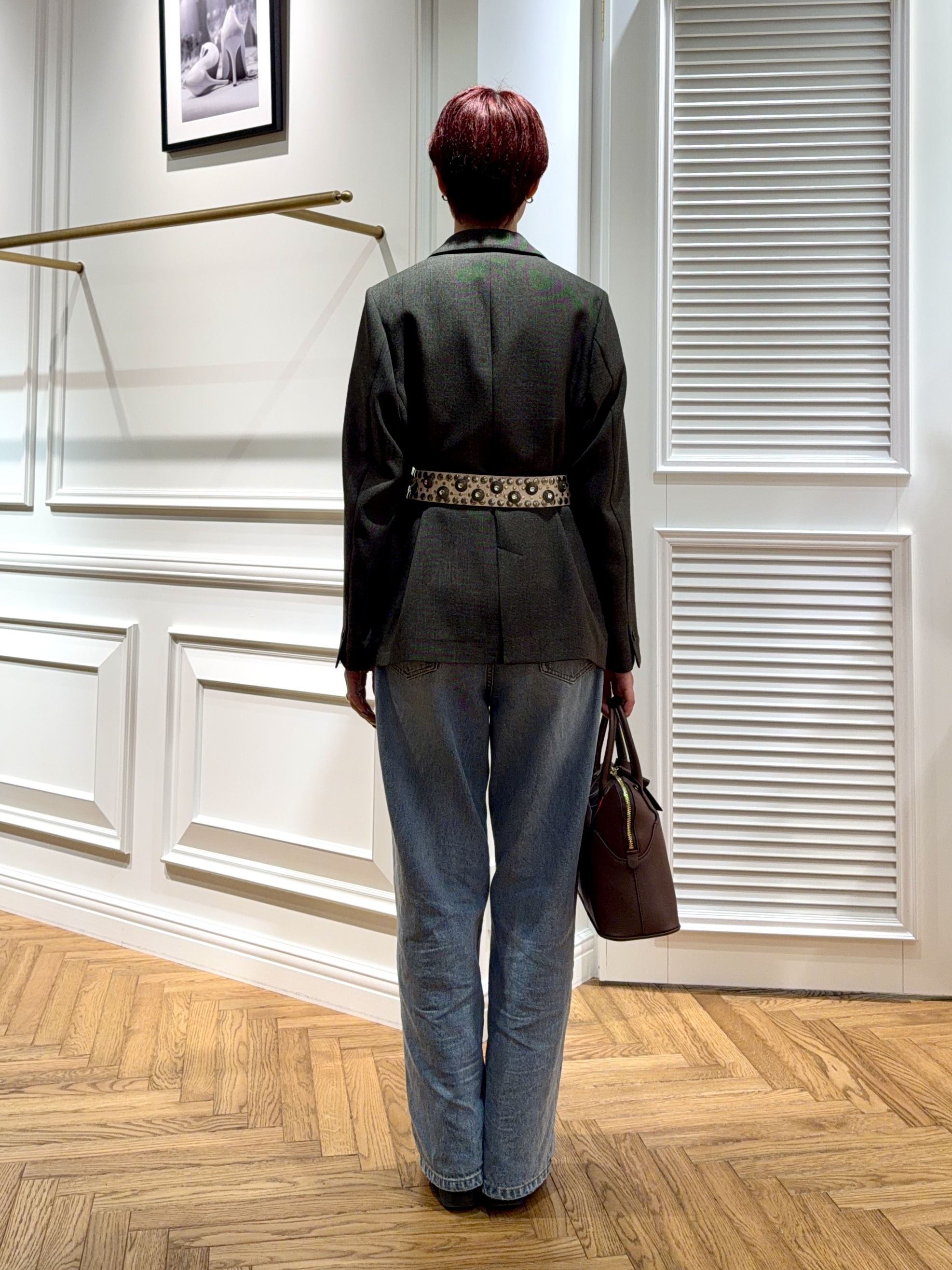 renaさんの「DRESSTERIOR｜シャークスキン ラフジャケット」を使ったコーディネート
