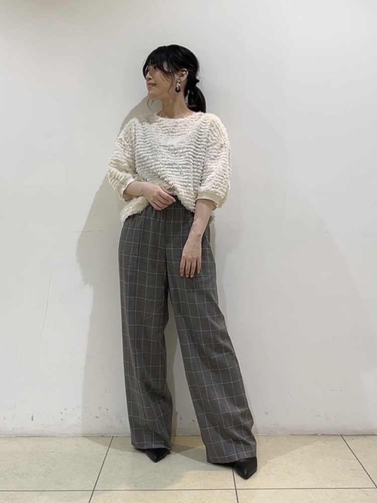 watanabeさんの「UNTITLED｜【秋映え/体型カバー】フェザージャガードプルオーバー」を使ったコーディネート