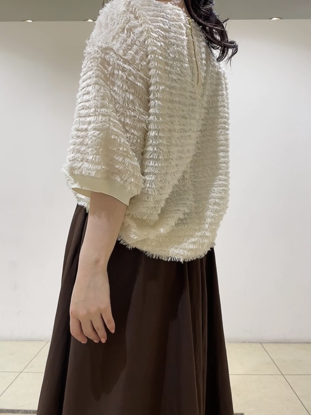 watanabeさんの「UNTITLED｜【秋映え/体型カバー】フェザージャガードプルオーバー」を使ったコーディネート