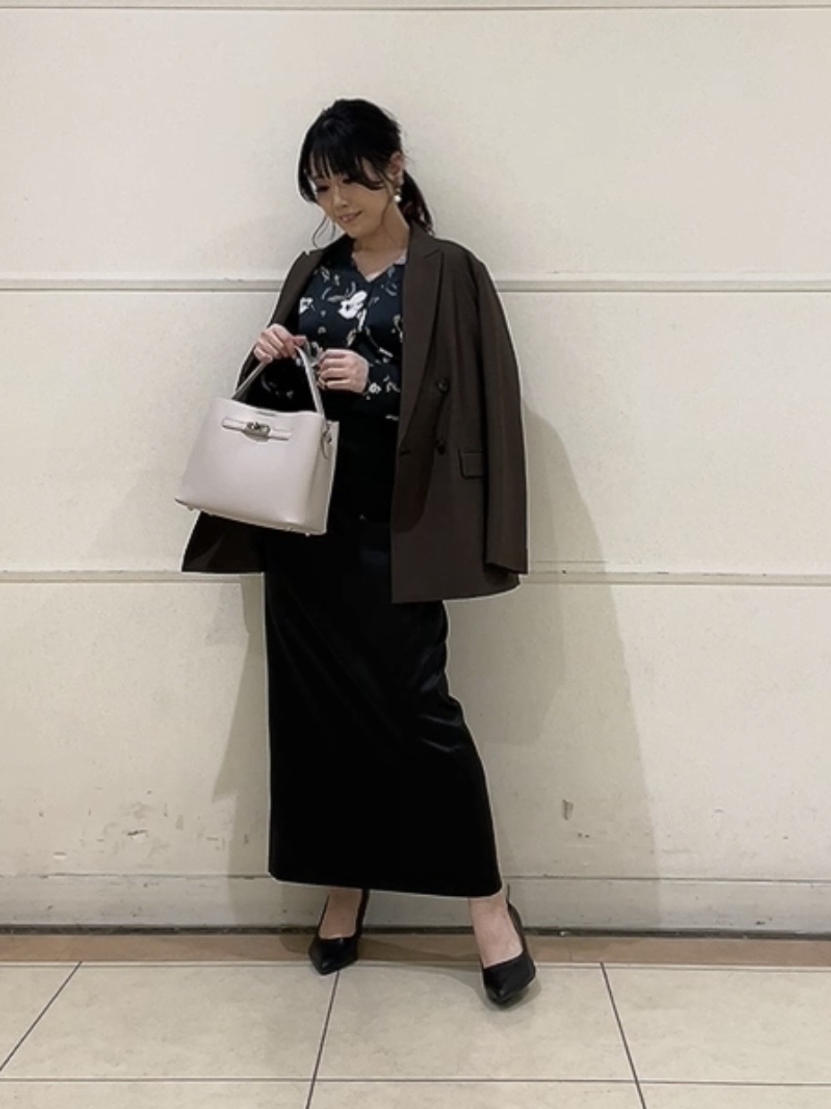 watanabeさんの「UNTITLED｜【洗濯機OK／ストレッチ◎】秋はじめのダブルジャケット」を使ったコーディネート