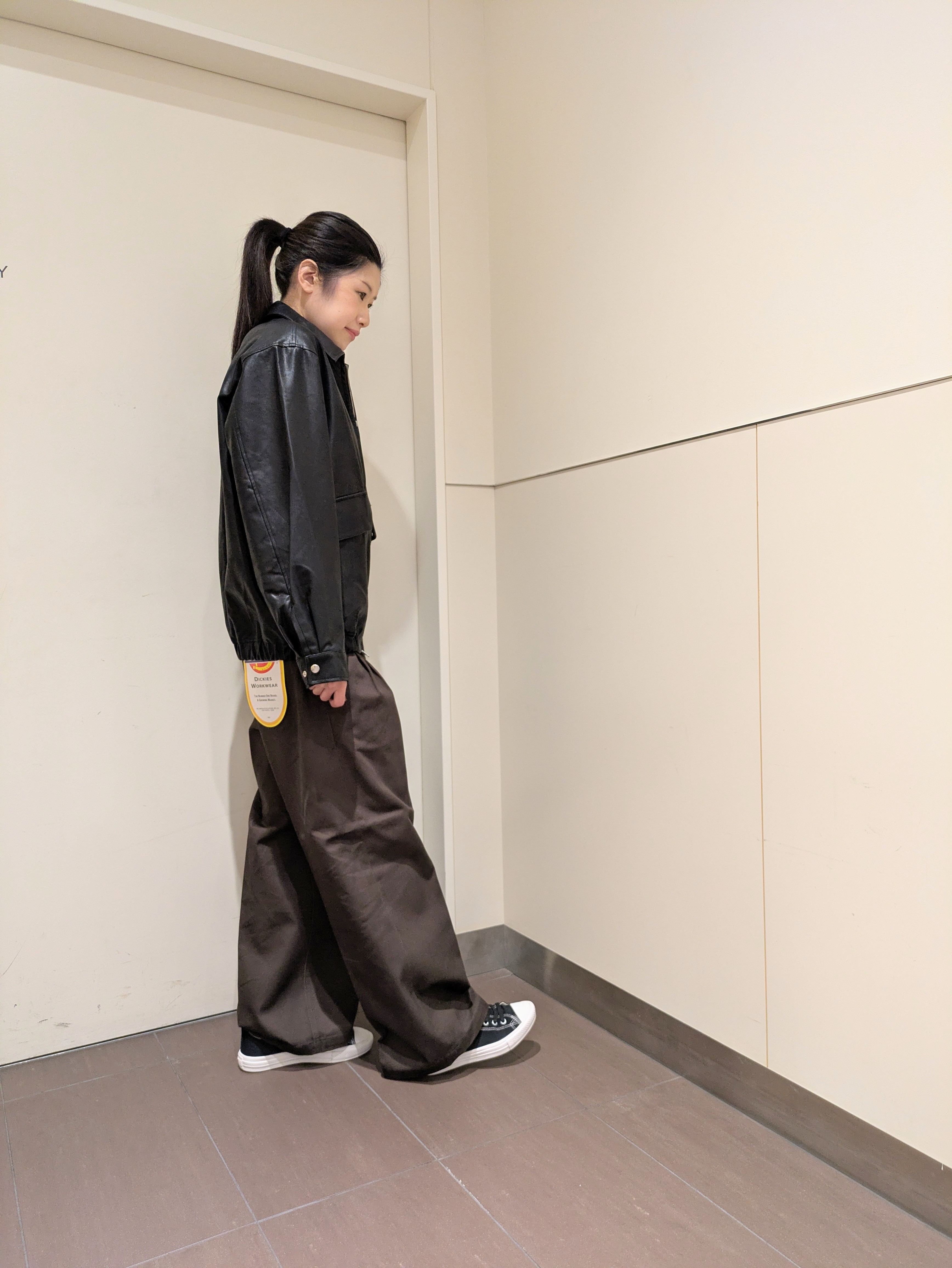 Chiichanさんの「tk.TAKEO KIKUCHI｜レザー調フライトジャケット」を使ったコーディネート