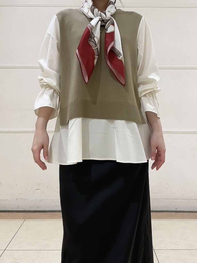 watanabeさんの「UNTITLED｜【洗える／1枚でコーデ完成】重ね着風ニットトップス」を使ったコーディネート