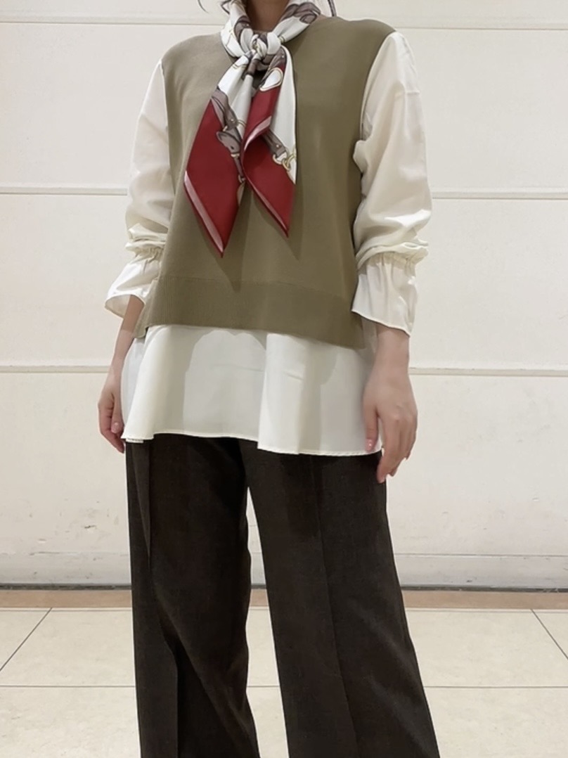 watanabeさんの「UNTITLED｜【洗える／1枚でコーデ完成】重ね着風ニットトップス」を使ったコーディネート