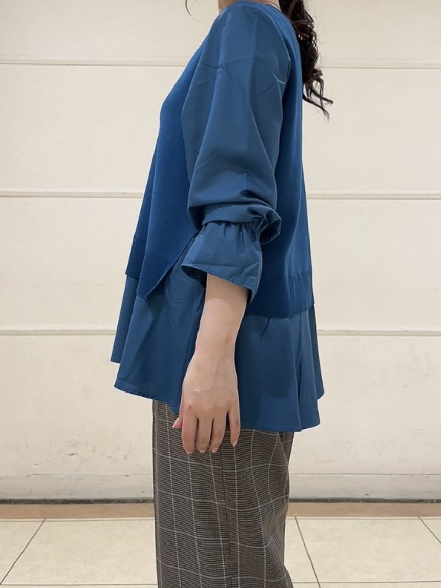 watanabeさんの「UNTITLED｜【洗える／1枚でコーデ完成】重ね着風ニットトップス」を使ったコーディネート