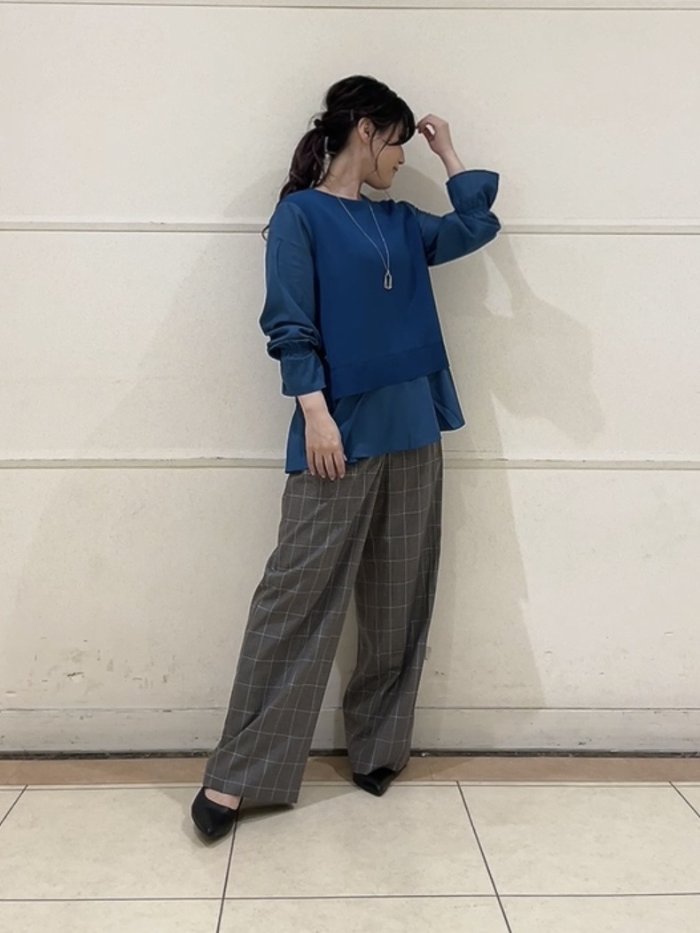 watanabeさんの「UNTITLED｜【洗える／1枚でコーデ完成】重ね着風ニットトップス」を使ったコーディネート