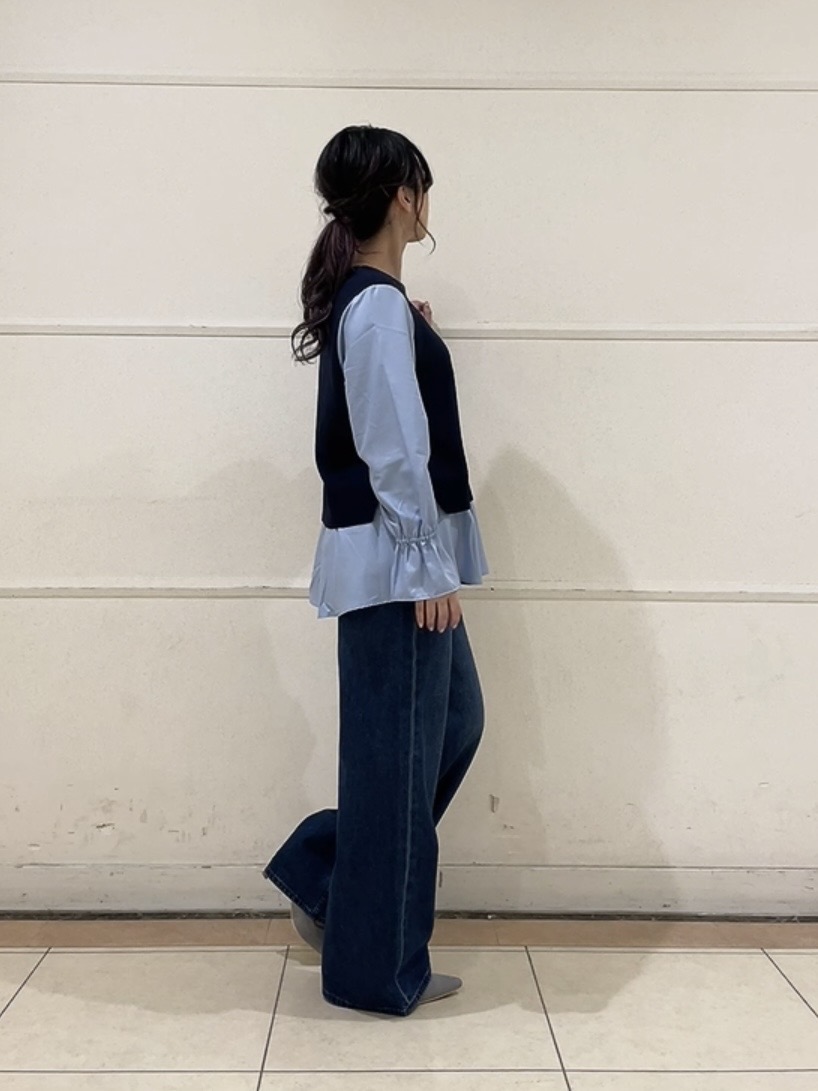 watanabeさんの「UNTITLED｜【洗える／1枚でコーデ完成】重ね着風ニットトップス」を使ったコーディネート
