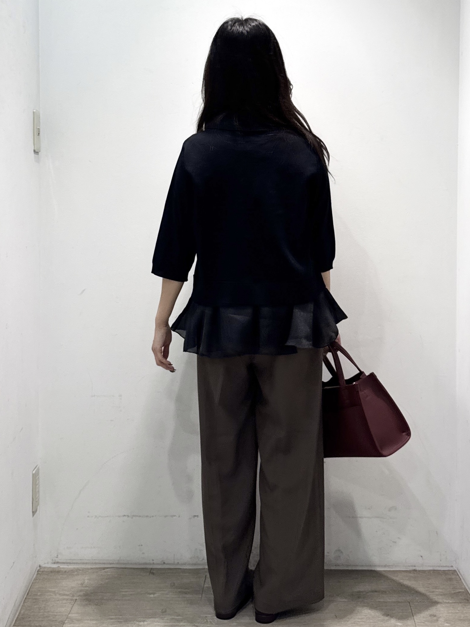 yuicciさんの「OPAQUE.CLIP｜裾シアードッキングニット【洗濯機OK】」を使ったコーディネート