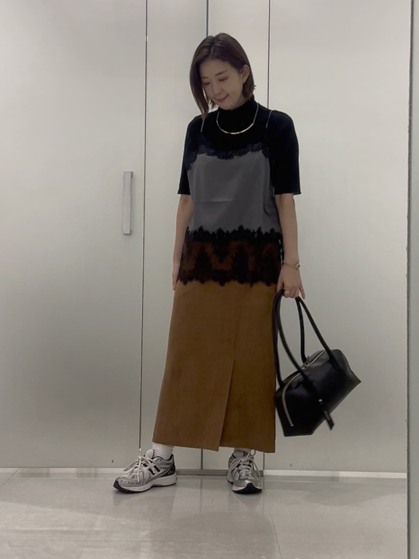 まどかさんの「UNTITLED｜◆【追加/ステンレス】カーヴィプレートショートネックレス」を使ったコーディネート