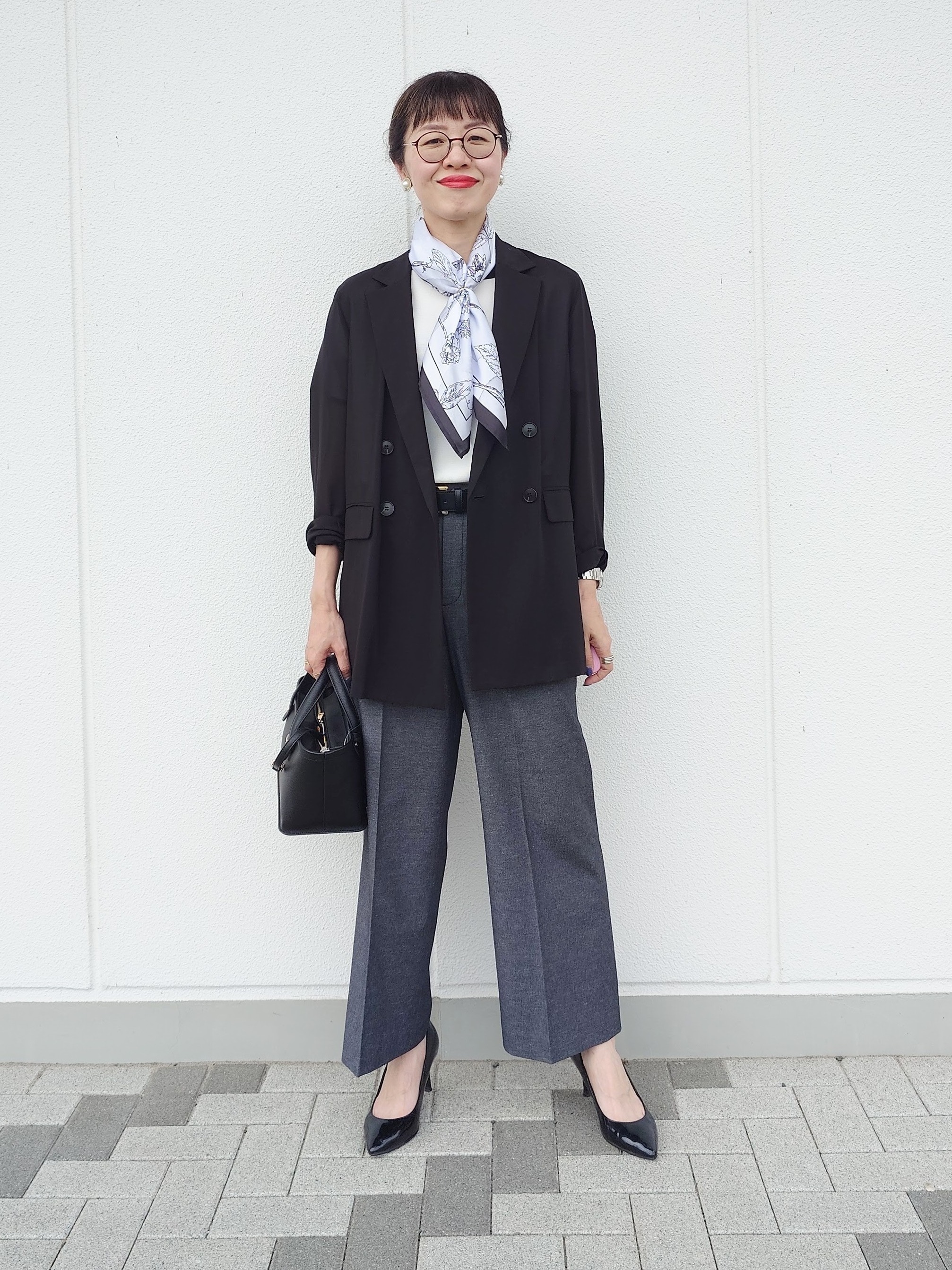 MUTSUKOさんの「UNTITLED｜◆【セットアップ可/接触冷感/通気性】ドライシアーダブルジャケット」を使ったコーディネート