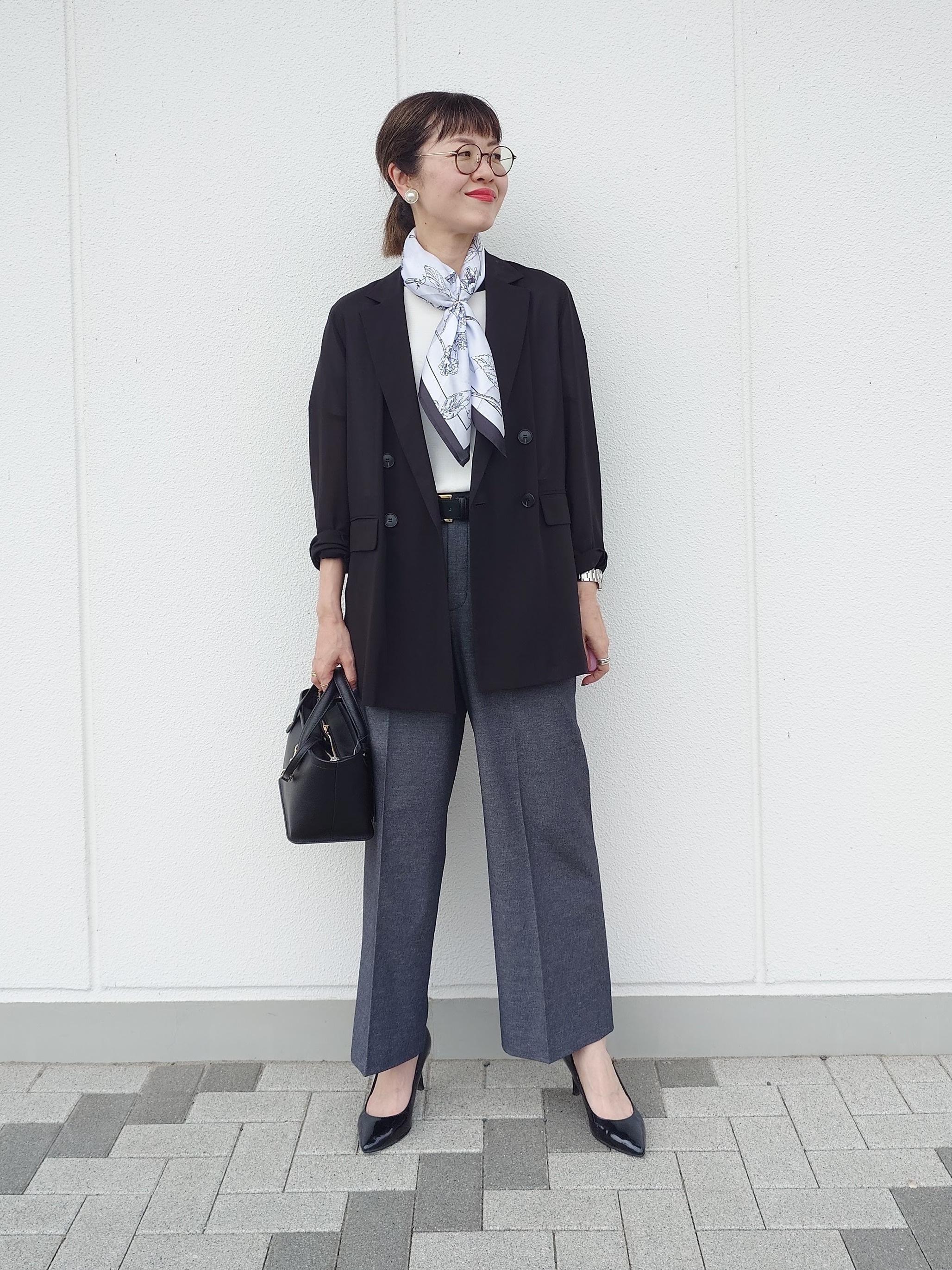 MUTSUKOさんの「UNTITLED｜◆【セットアップ可/接触冷感/通気性】ドライシアーダブルジャケット」を使ったコーディネート