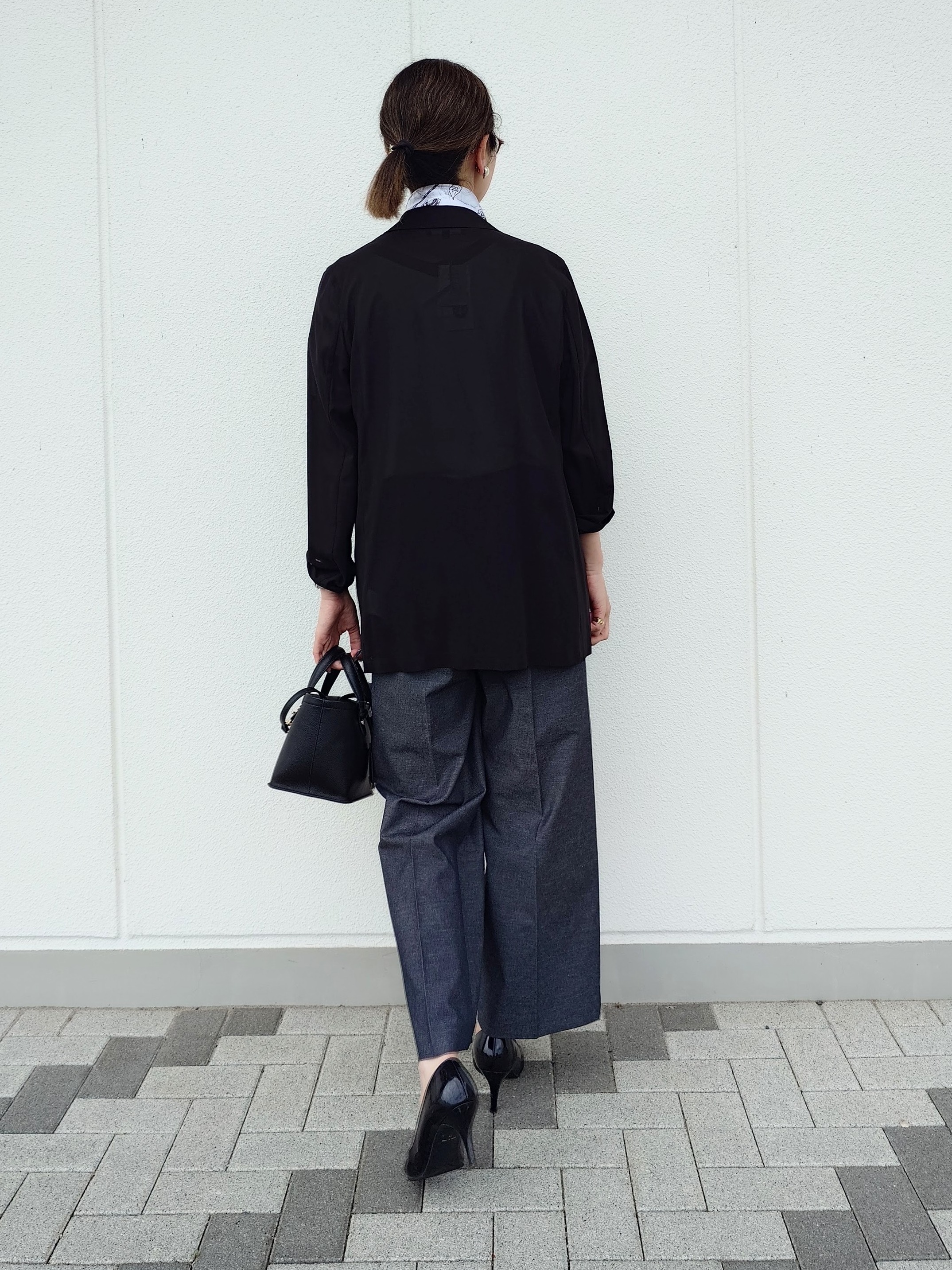 MUTSUKOさんの「UNTITLED｜◆【セットアップ可/接触冷感/通気性】ドライシアーダブルジャケット」を使ったコーディネート