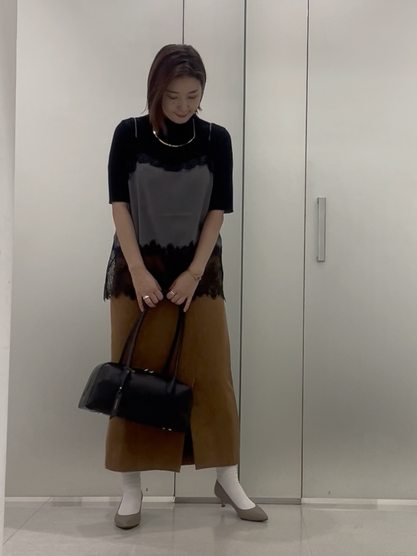 まどかさんの「UNTITLED｜◆【追加/ステンレス】カーヴィプレートショートネックレス」を使ったコーディネート