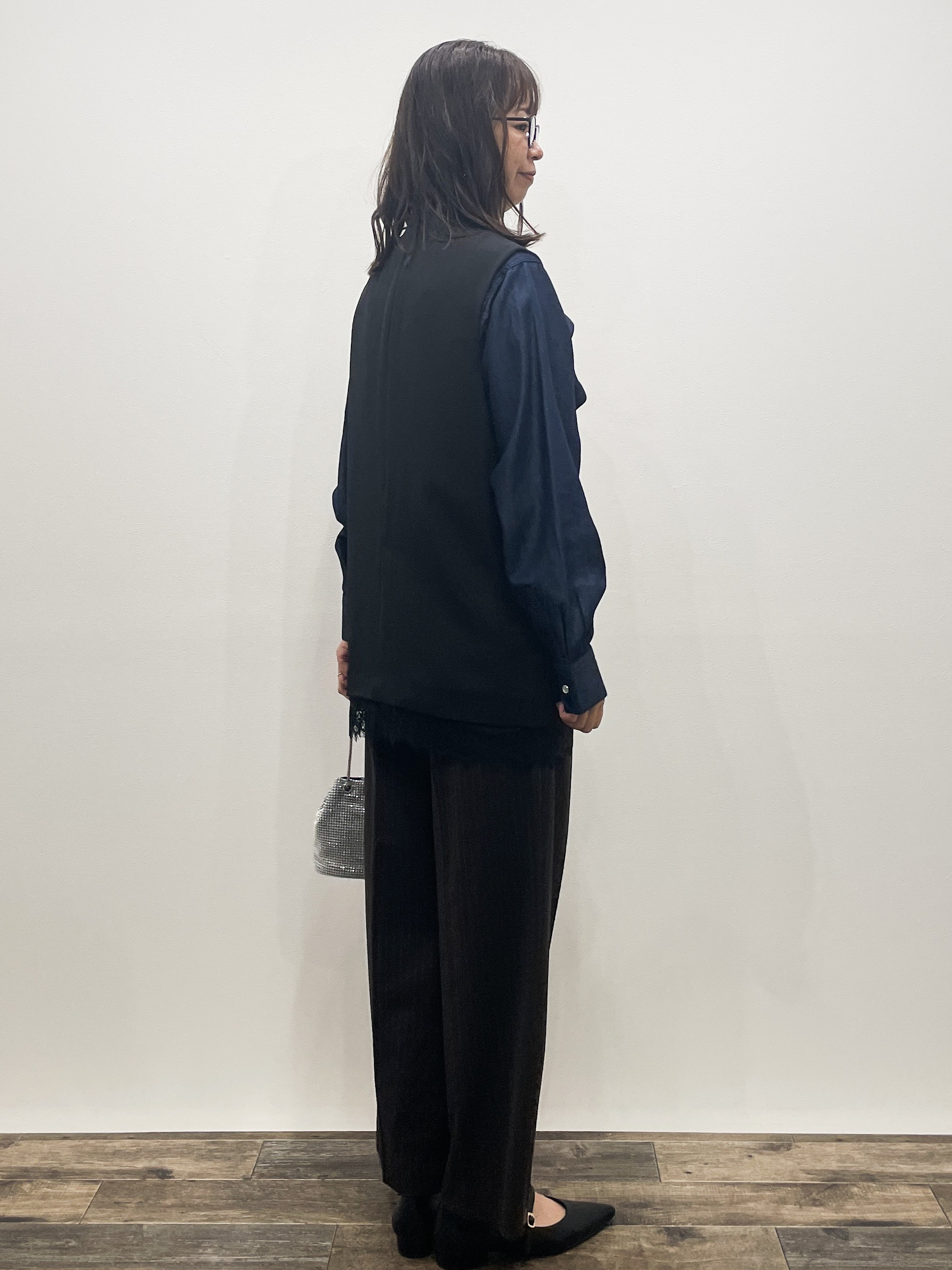 Aikoさんの「OPAQUE.CLIP｜デニムボウタイブラウス【洗濯機OK】」を使ったコーディネート