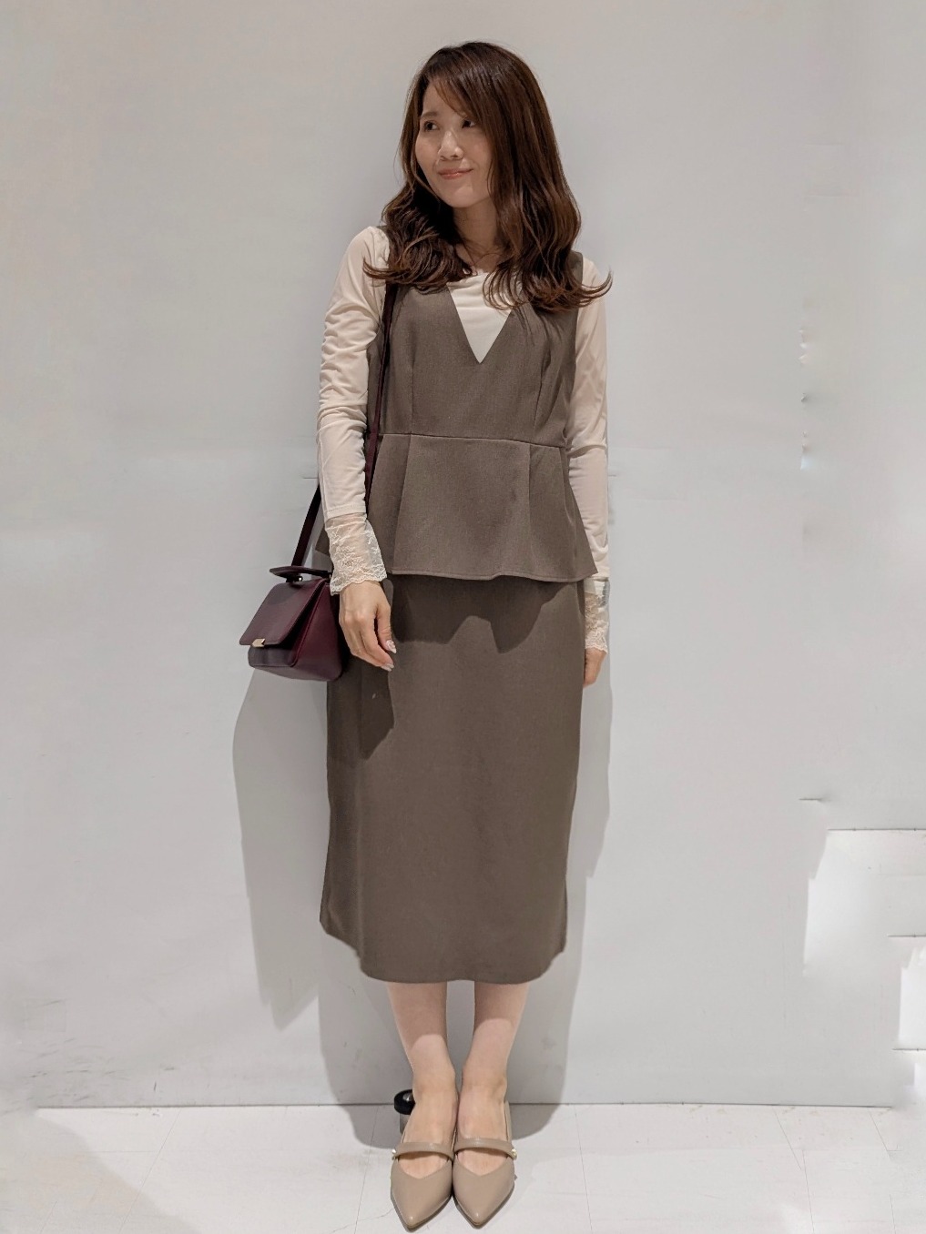satomariさんの「OPAQUE.CLIP｜【セットアップ対応】ダブルブレストジャケット《洗濯機OK／イージーアイロン／防シワ》」を使ったコーディネート