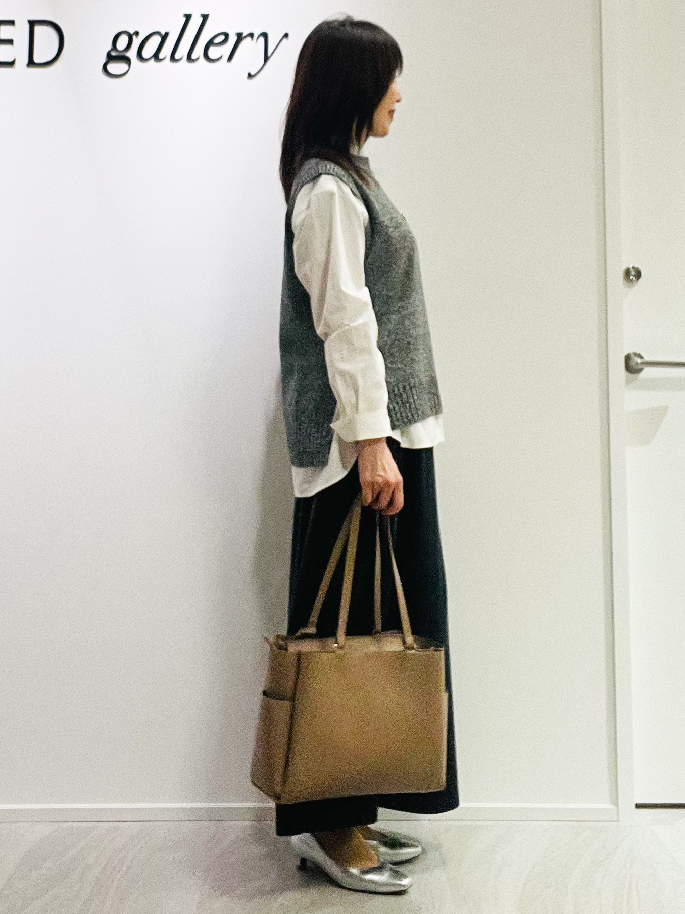 めいさんの「UNTITLED｜【5色展開/手洗い可】ローシルクウールニットベスト」を使ったコーディネート