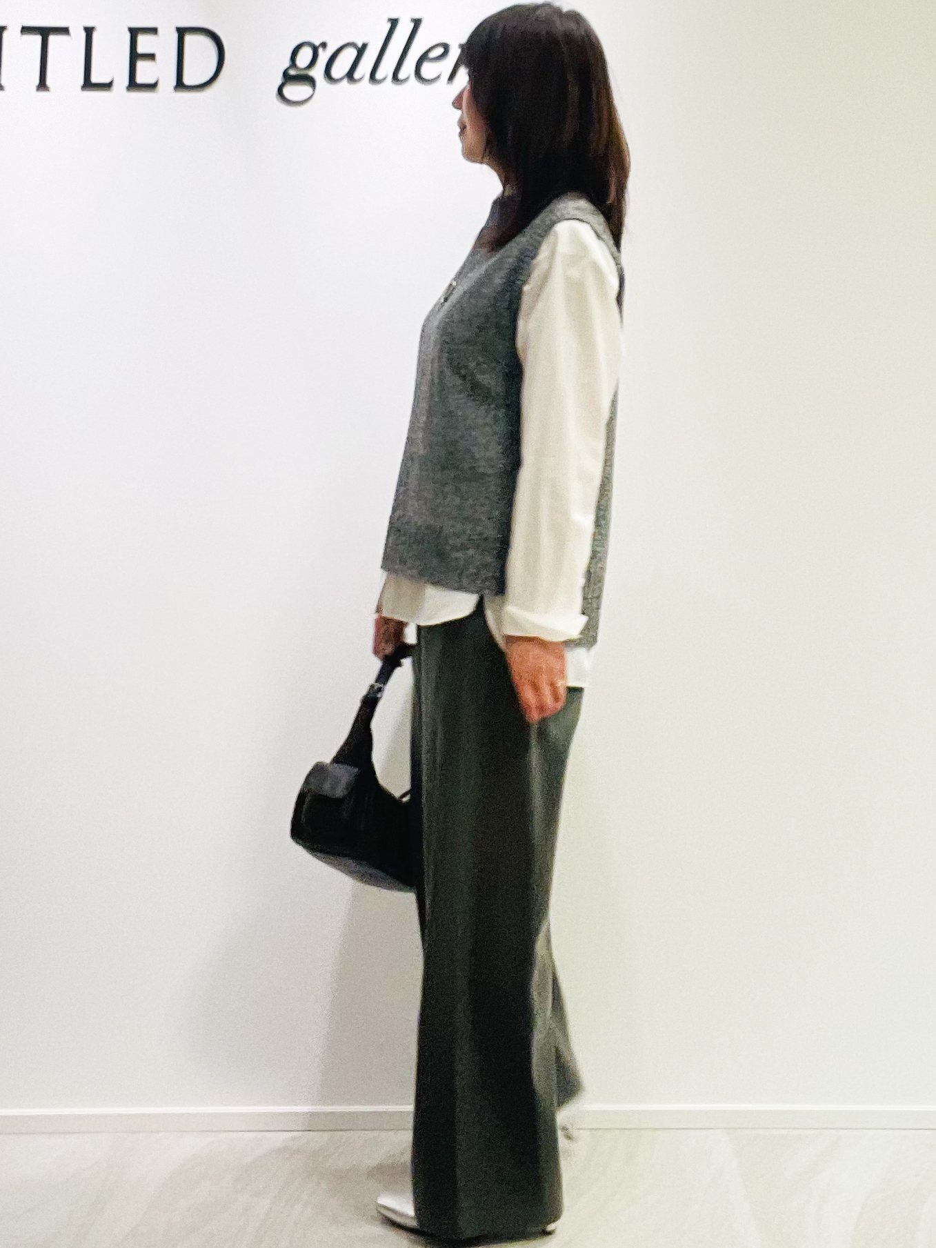 めいさんの「UNTITLED｜【5色展開/手洗い可】ローシルクウールニットベスト」を使ったコーディネート