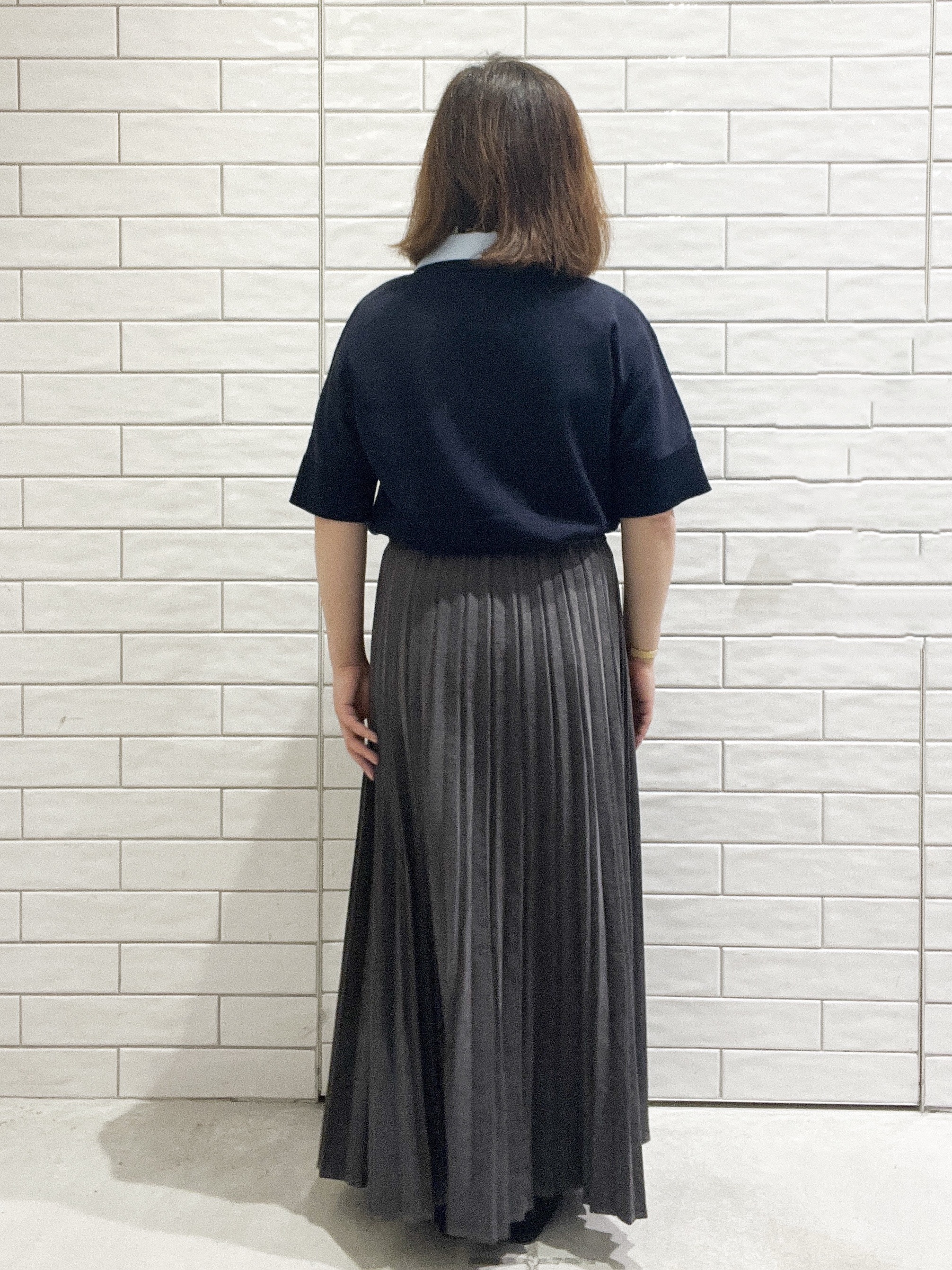 ayuさんの「OPAQUE.CLIP｜【森絵梨佳さん着用】2WAY衿ドッキングニット《洗濯機OK》」を使ったコーディネート