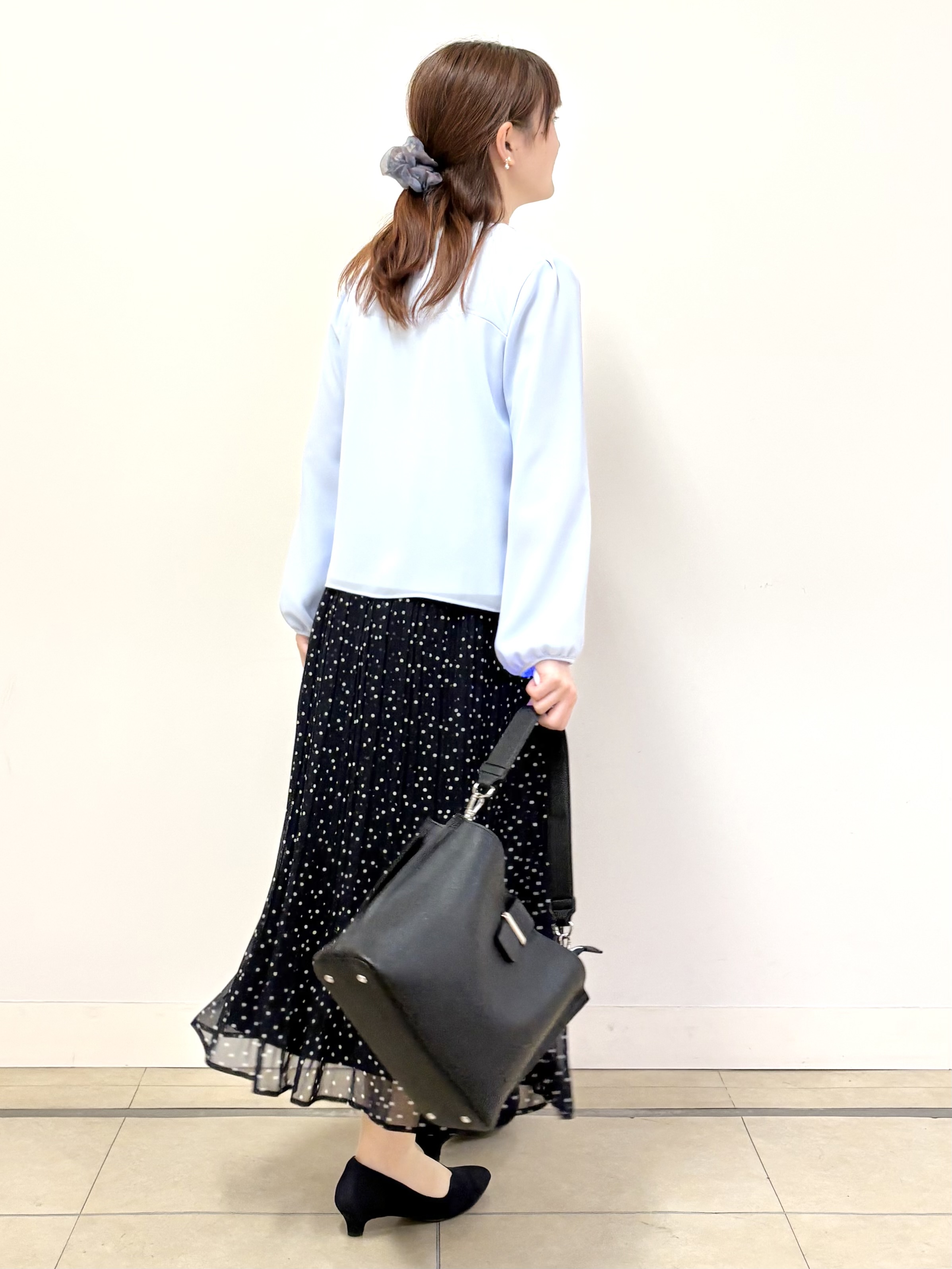 mikiさんの「Reflect｜【SS-4Lサイズ／通勤／セレモニー】クルーネック シフォンブラウス」を使ったコーディネート