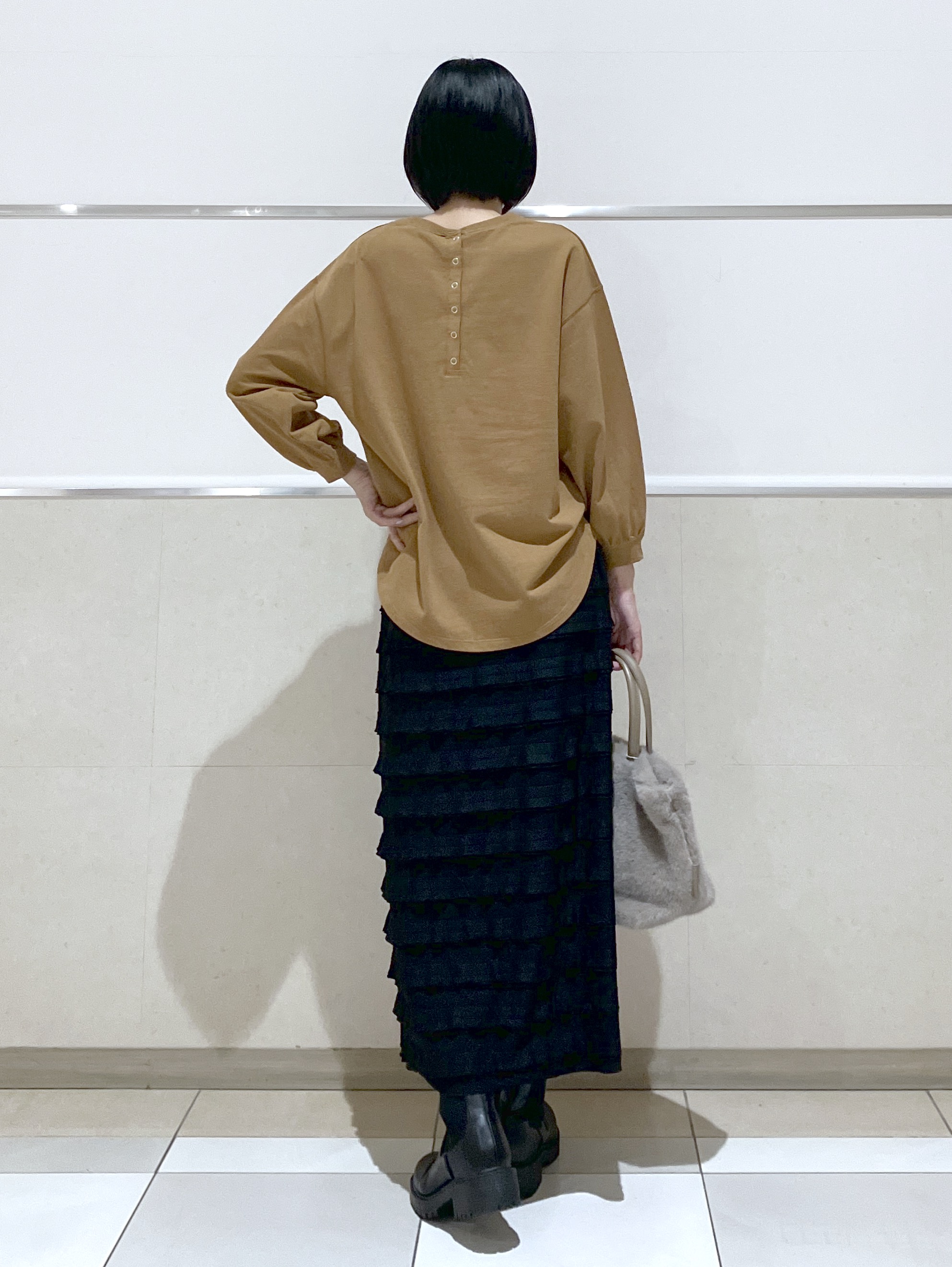 eriko さんの「Dessin｜【洗える/7色展開/XS-L】バックヘンリーミニ裏毛 長袖」を使ったコーディネート