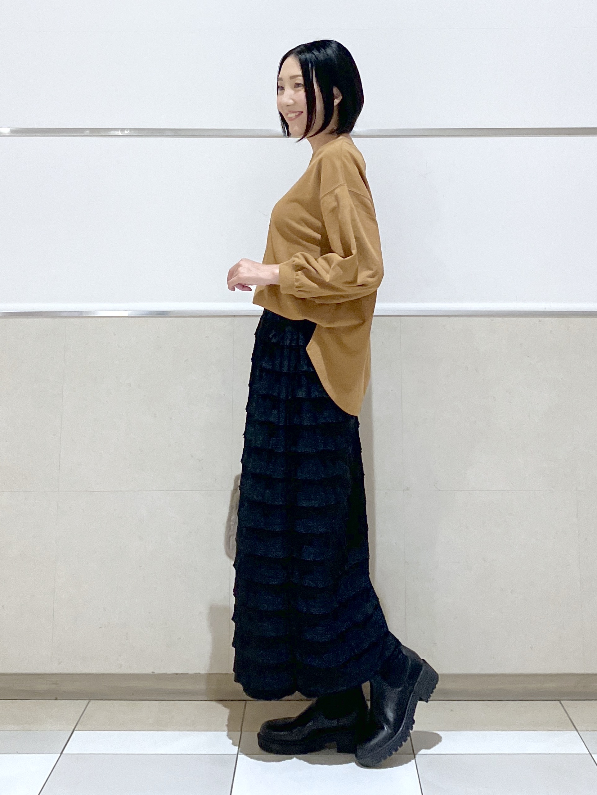 eriko さんの「Dessin｜【洗える/7色展開/XS-L】バックヘンリーミニ裏毛 長袖」を使ったコーディネート
