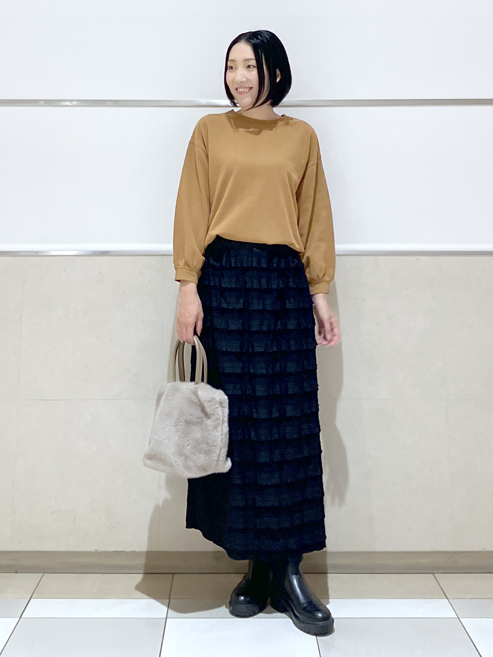 eriko さんの「Dessin｜【洗える/7色展開/XS-L】バックヘンリーミニ裏毛 長袖」を使ったコーディネート