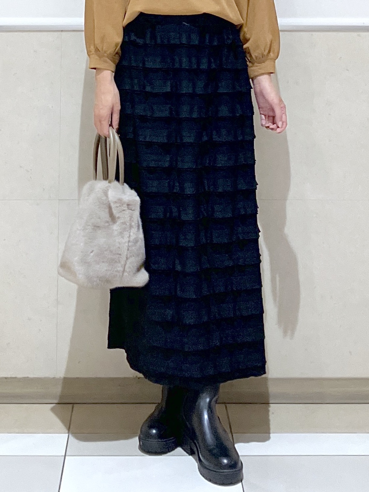 eriko さんの「Dessin｜【洗える/7色展開/XS-L】バックヘンリーミニ裏毛 長袖」を使ったコーディネート