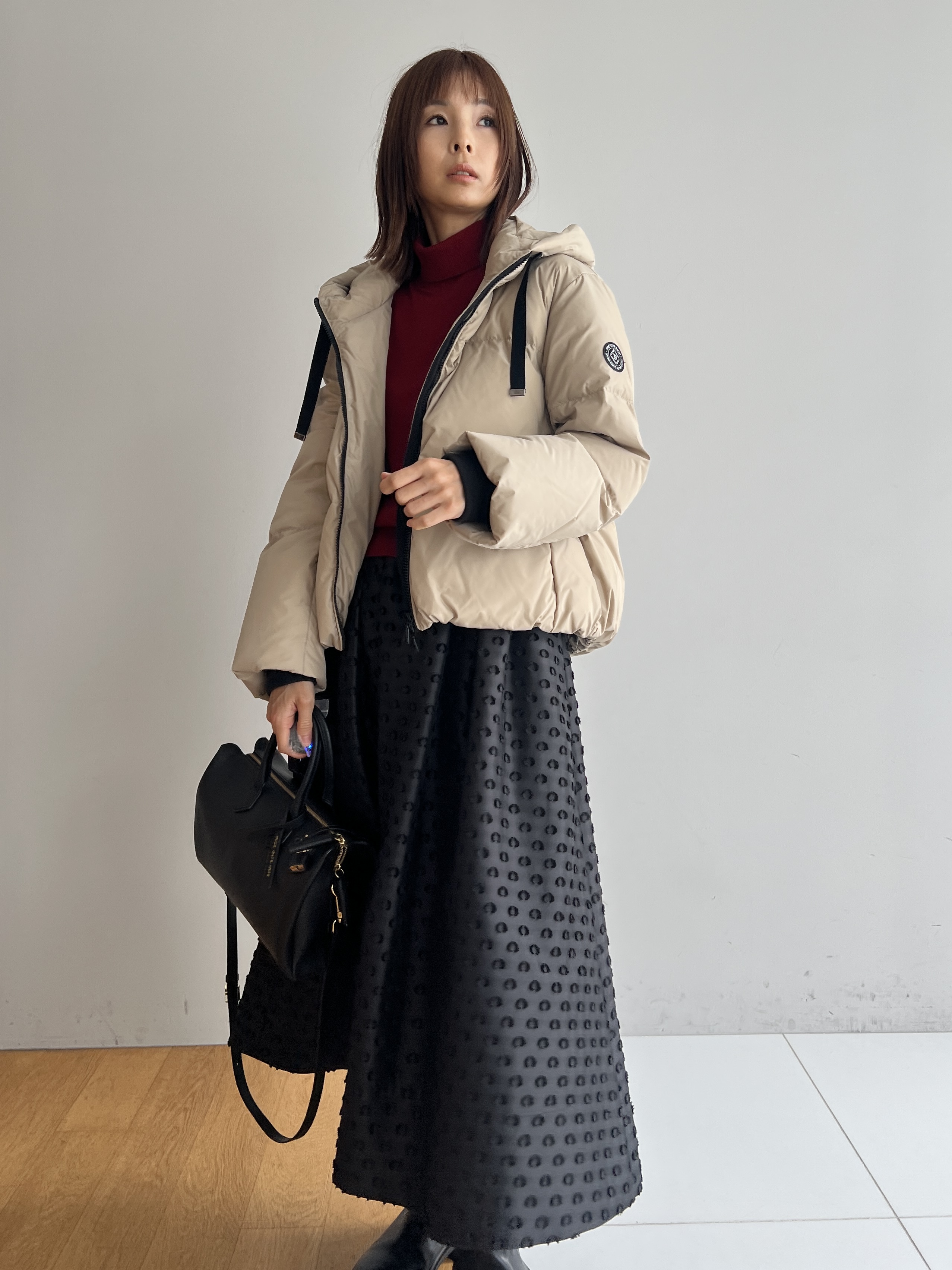 misaさんの「DRESSTERIOR｜カットジャガードボリュームスカート」を使ったコーディネート