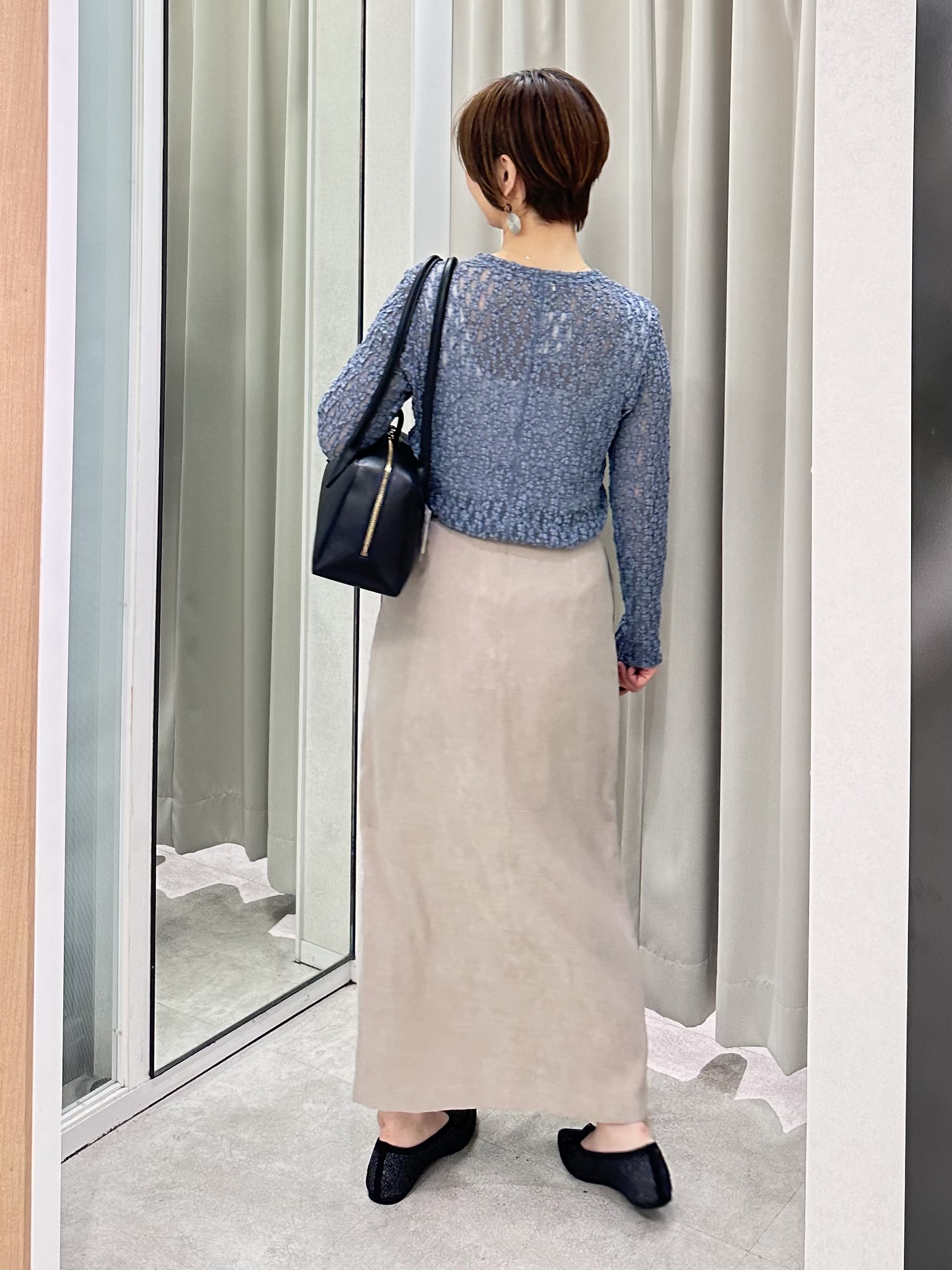 みなこさんの「UNTITLED｜【セットアップ可/秋羽織り】スエードライクシャツ」を使ったコーディネート