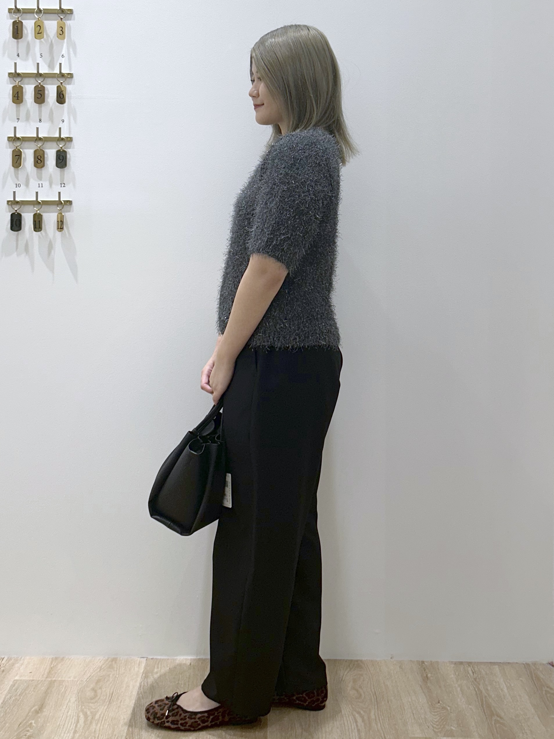 suzukaさんの「OPAQUE.CLIP｜ラメシャギーニット【洗濯機OK】」を使ったコーディネート