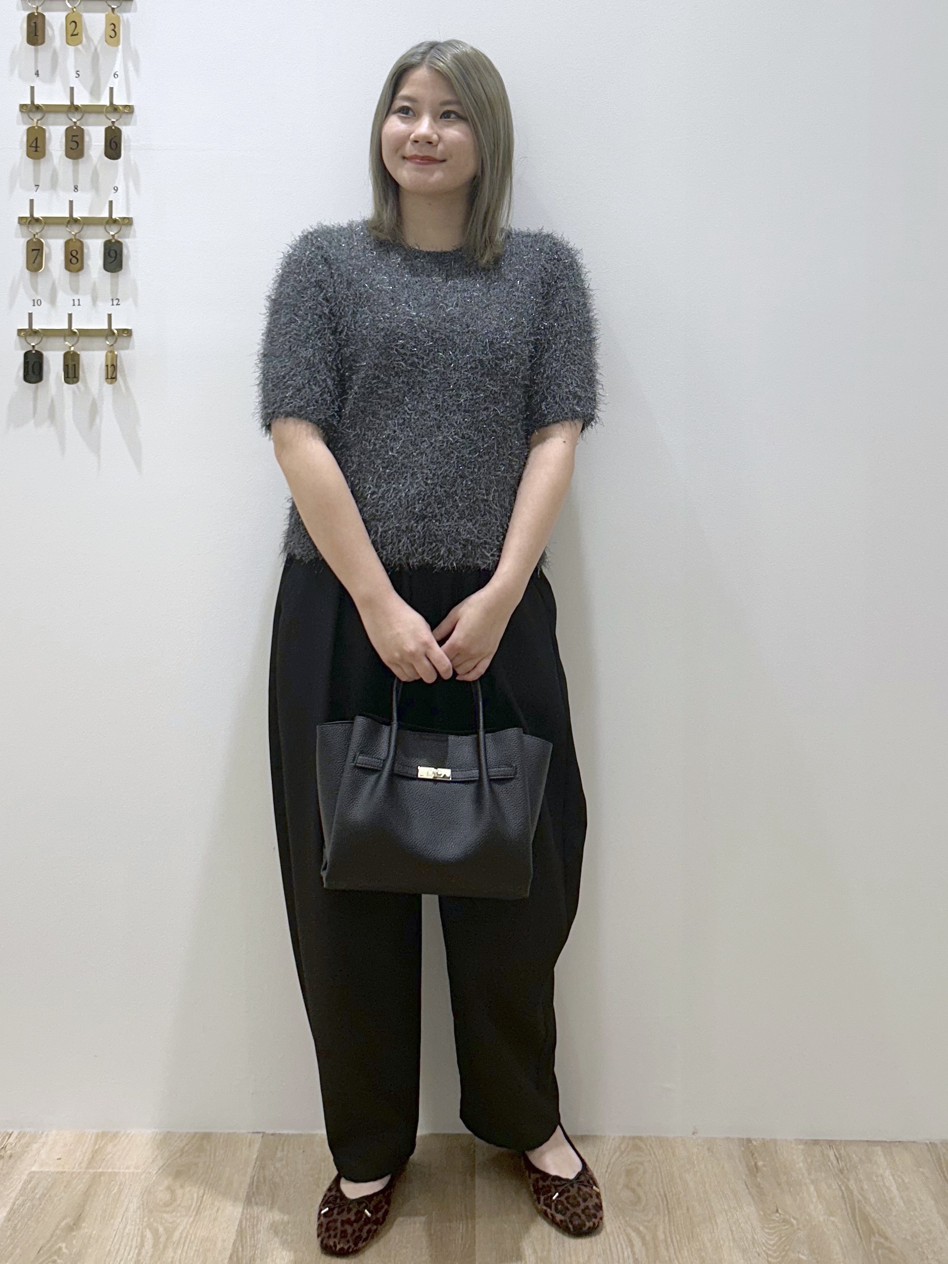suzukaさんの「OPAQUE.CLIP｜ラメシャギーニット【洗濯機OK】」を使ったコーディネート
